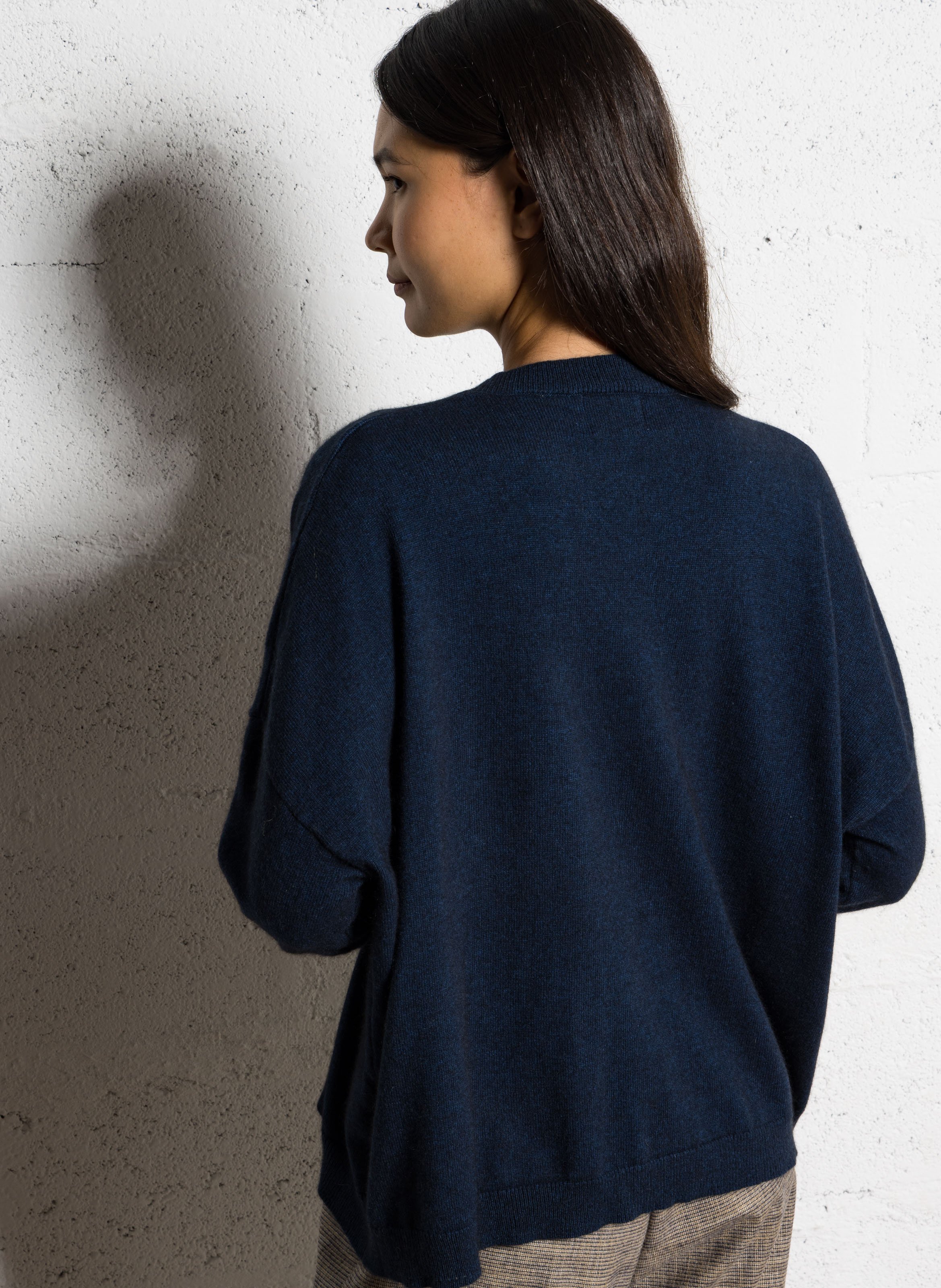 Angora wool-blend boat-neck sweater BELLA JONES Blue