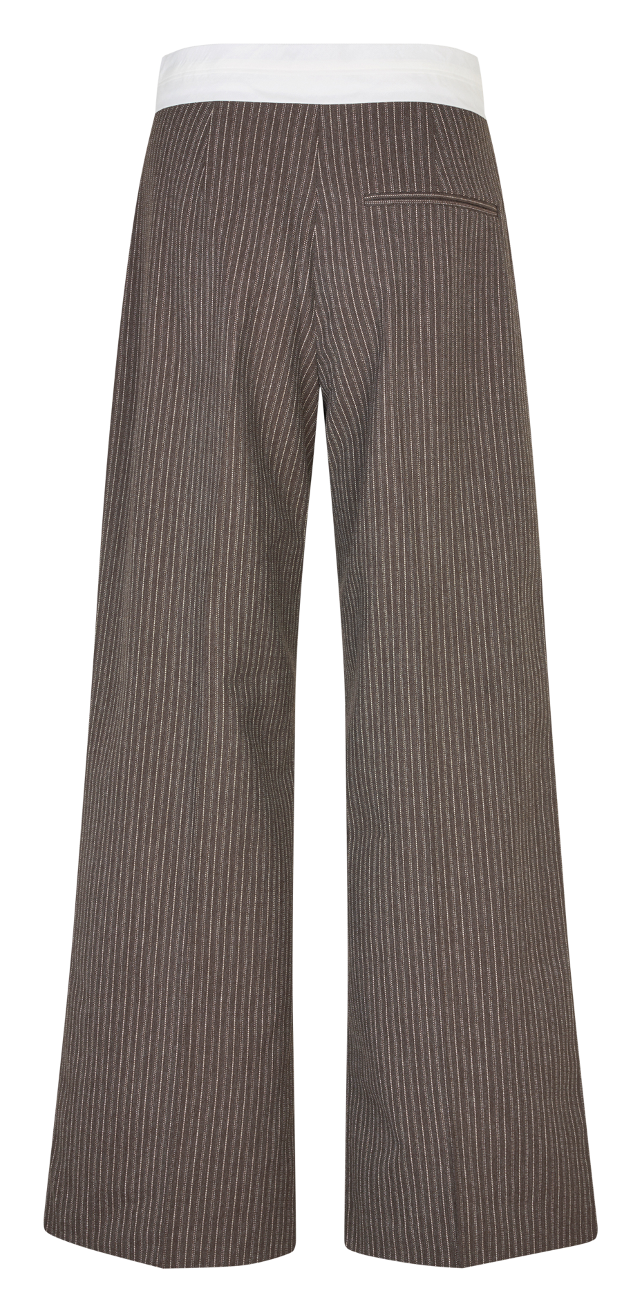 Pantalon large taille haute en fibres recyclées mélangées BAUM UND PFERDGARTEN Marron
