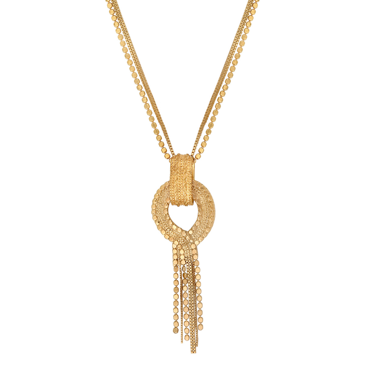 Adjustable festive necklace in gold-plated metal SATELLITE PARIS No Color