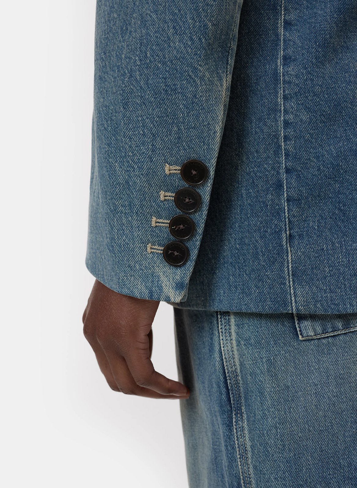 Veste tailleur droite en coton mélangé CLOSED Bleu