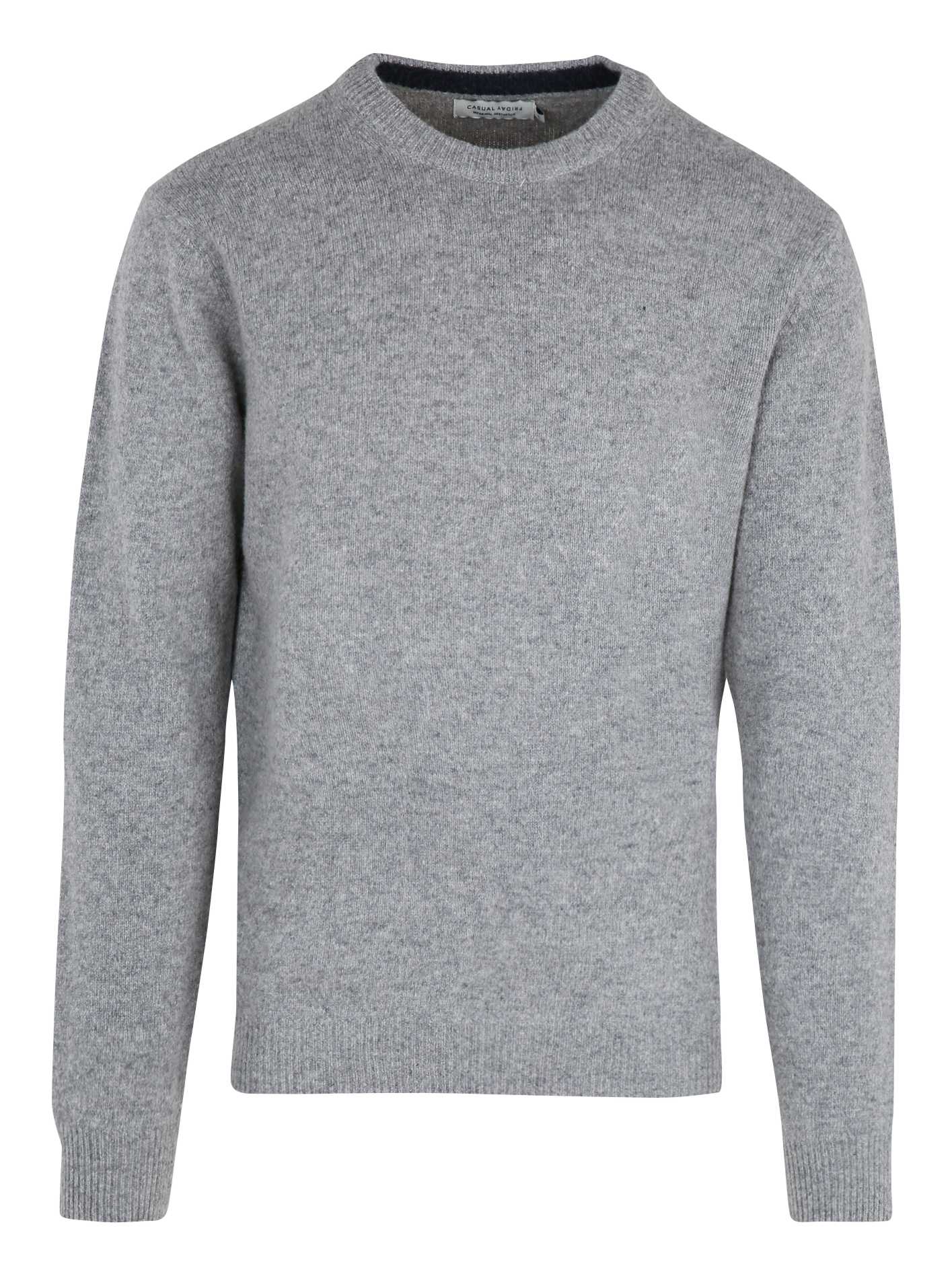 Effen trui van wolmix met lange mouwen en kant CASUAL FRIDAY Grijs