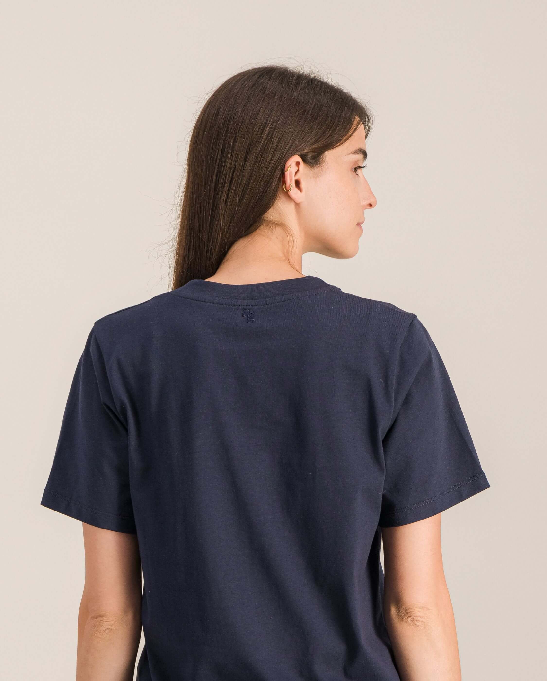 Women's organic cotton t-shirt, midnight blue ANGARDE Blue