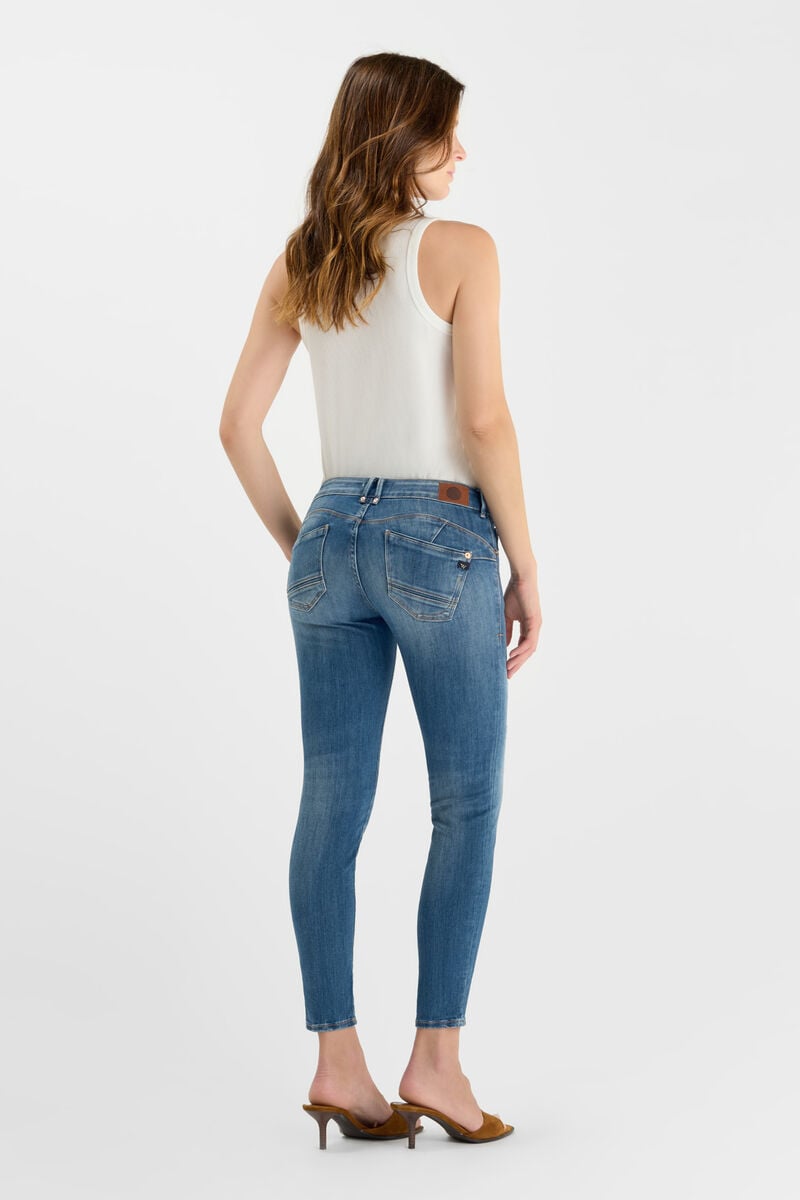 Push-up slim pulp jeans, 7/8 length LE TEMPS DES CERISES Blue