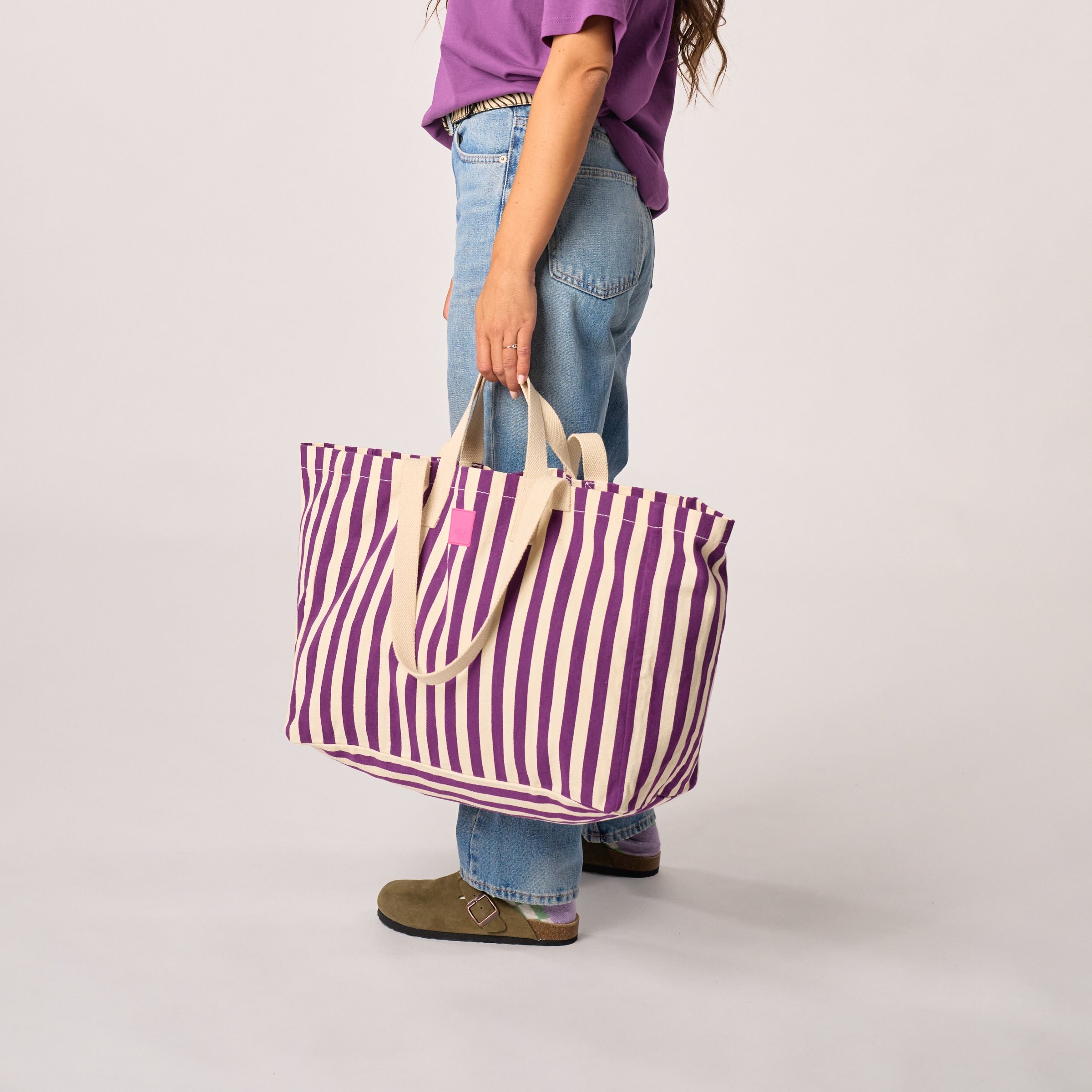 Organic cotton tote bag BILLYBELT Purple