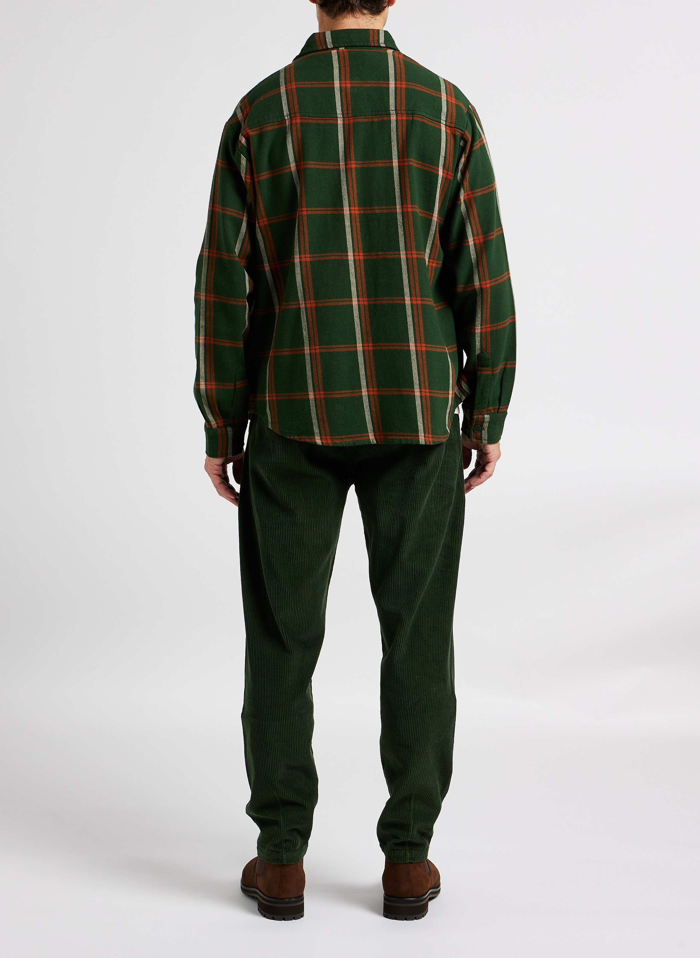 Overhemd van biokatoen met klassieke kraag THINKING MU Groen