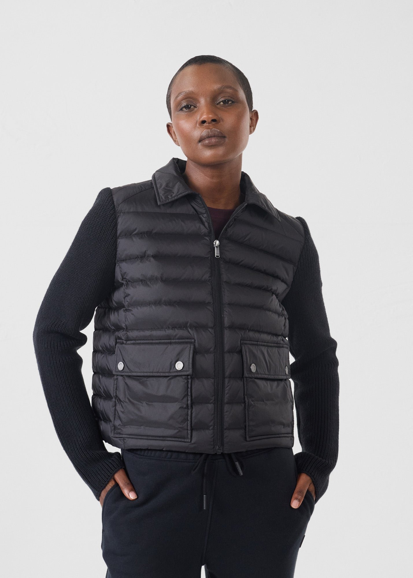 Calista two-tone padded jacket JOTT Black