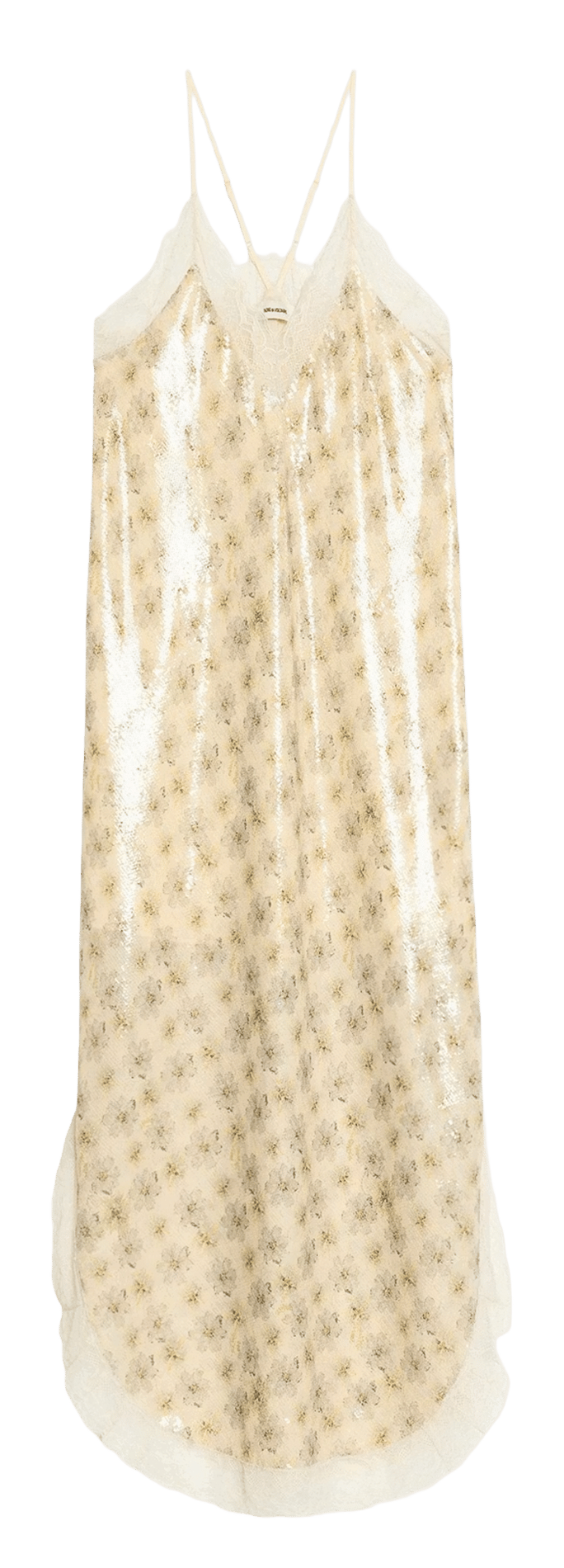 Robe longue imprimée à bretelles ZADIG&VOLTAIRE Beige