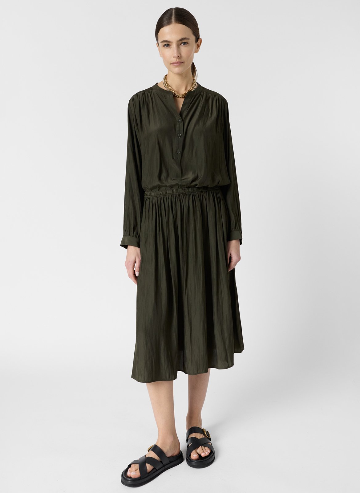 Jupe midi plissée GERARD DAREL Vert