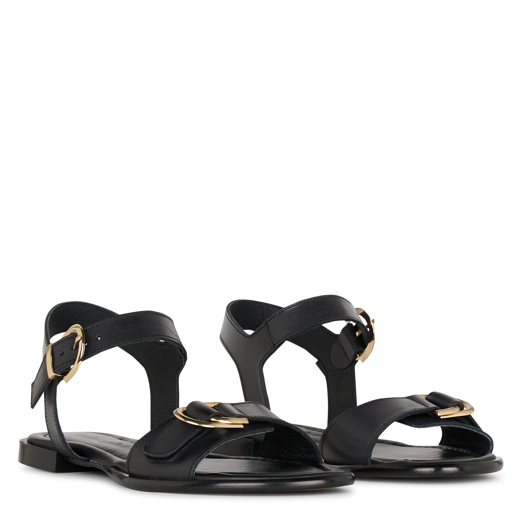 Platte, suède sandalen MELLOW YELLOW Zwart