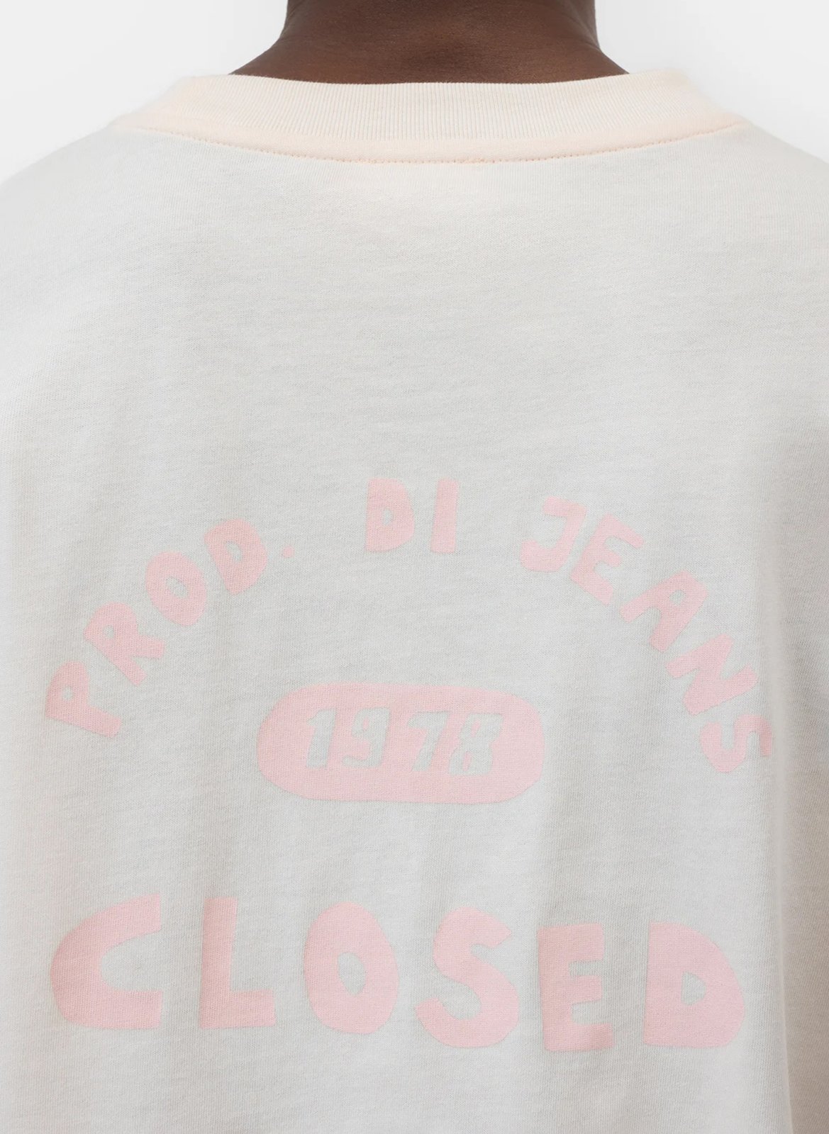 Tee-shirt col rond en coton bio CLOSED Rose