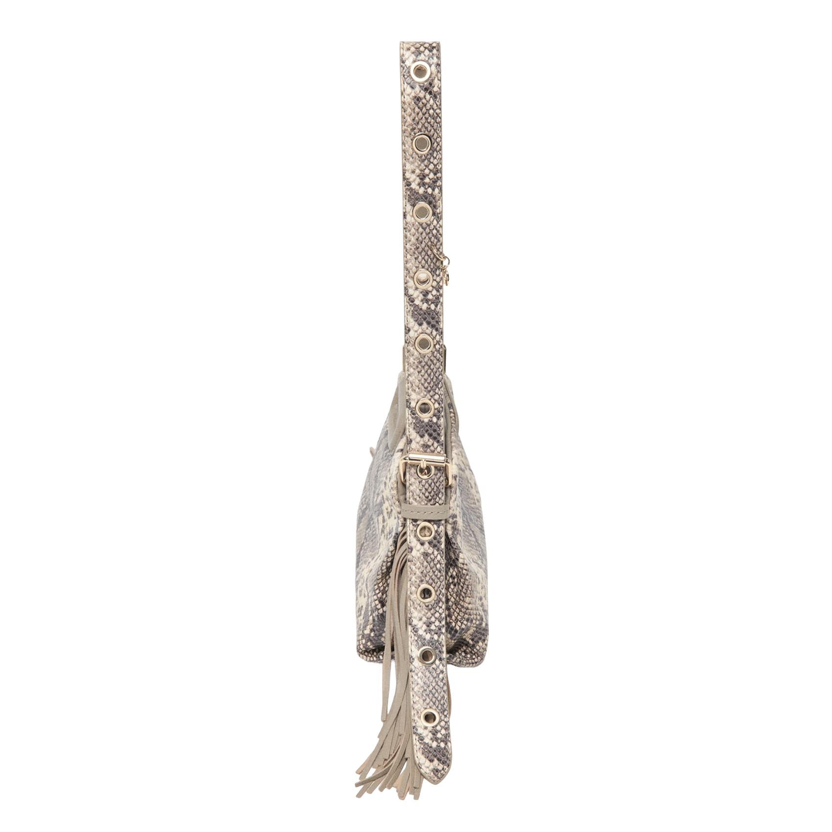 Sac bandoulière python en cuir MAJE Multicolore