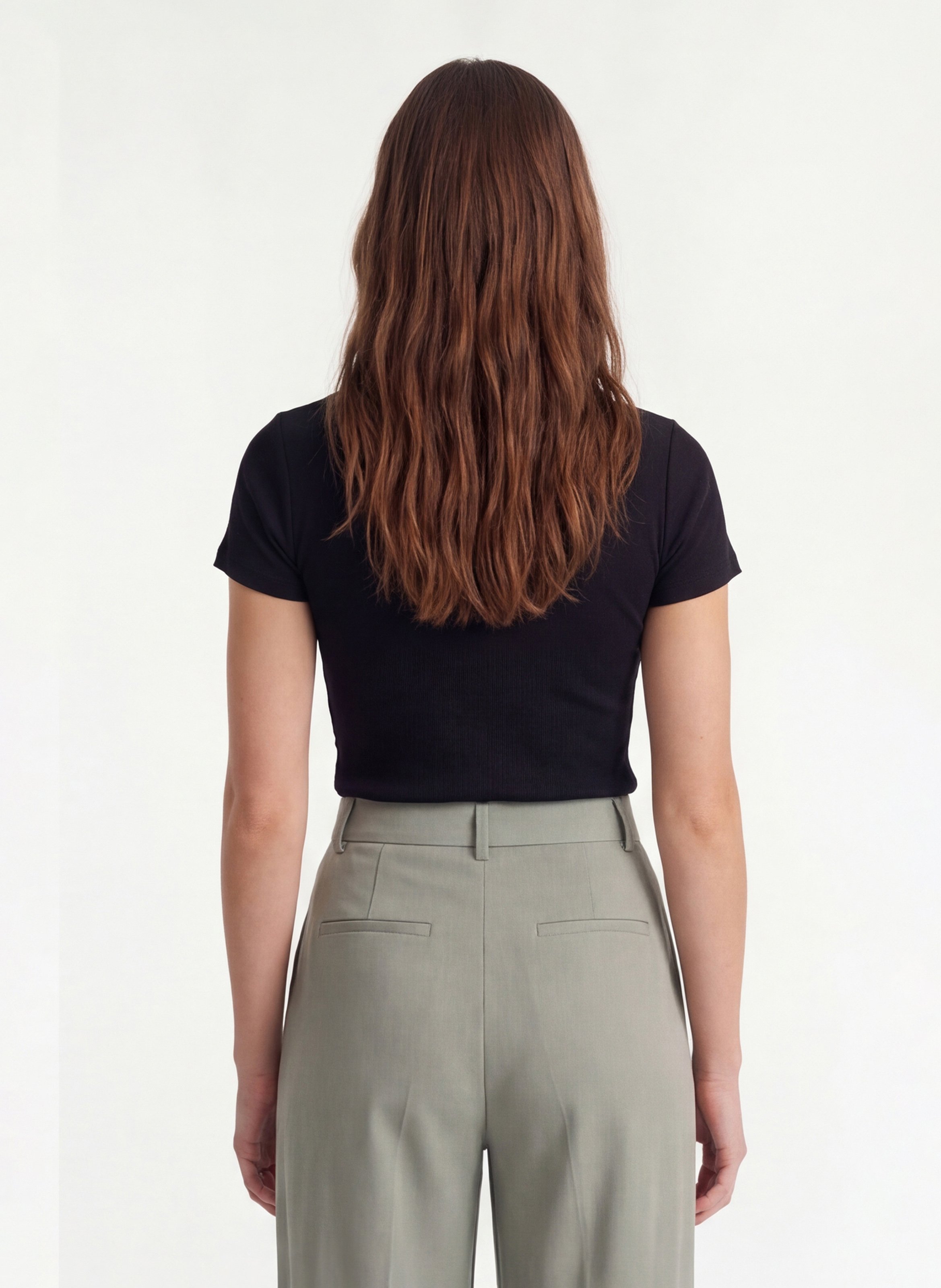 Ribbed slim-fit T-shirt KOOKAI Black