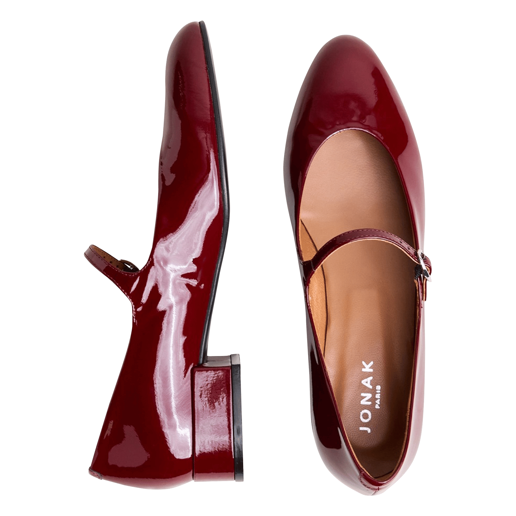 Babies de piel de charol JONAK Rojo