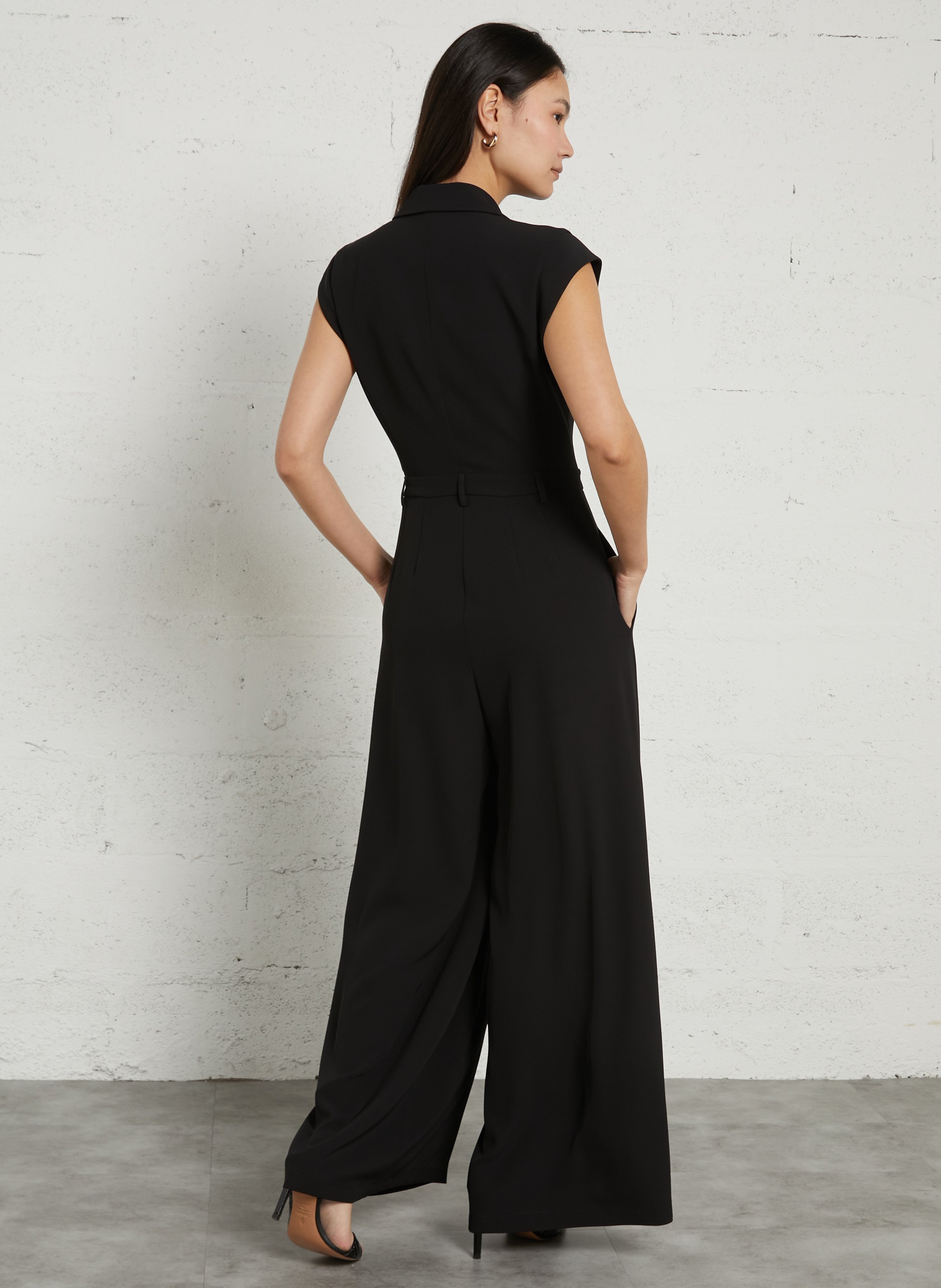 Jumpsuit with tailored collar IMPERIAL Black