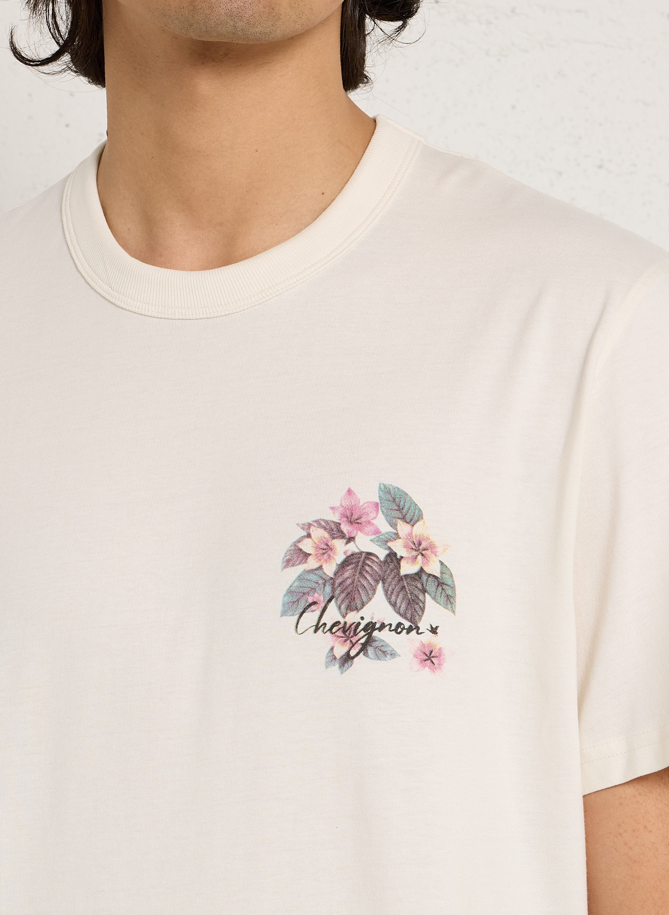 T-Shirt mit geradem Schnitt und Bio-Baumwolle bedruckt CHEVIGNON Weiss