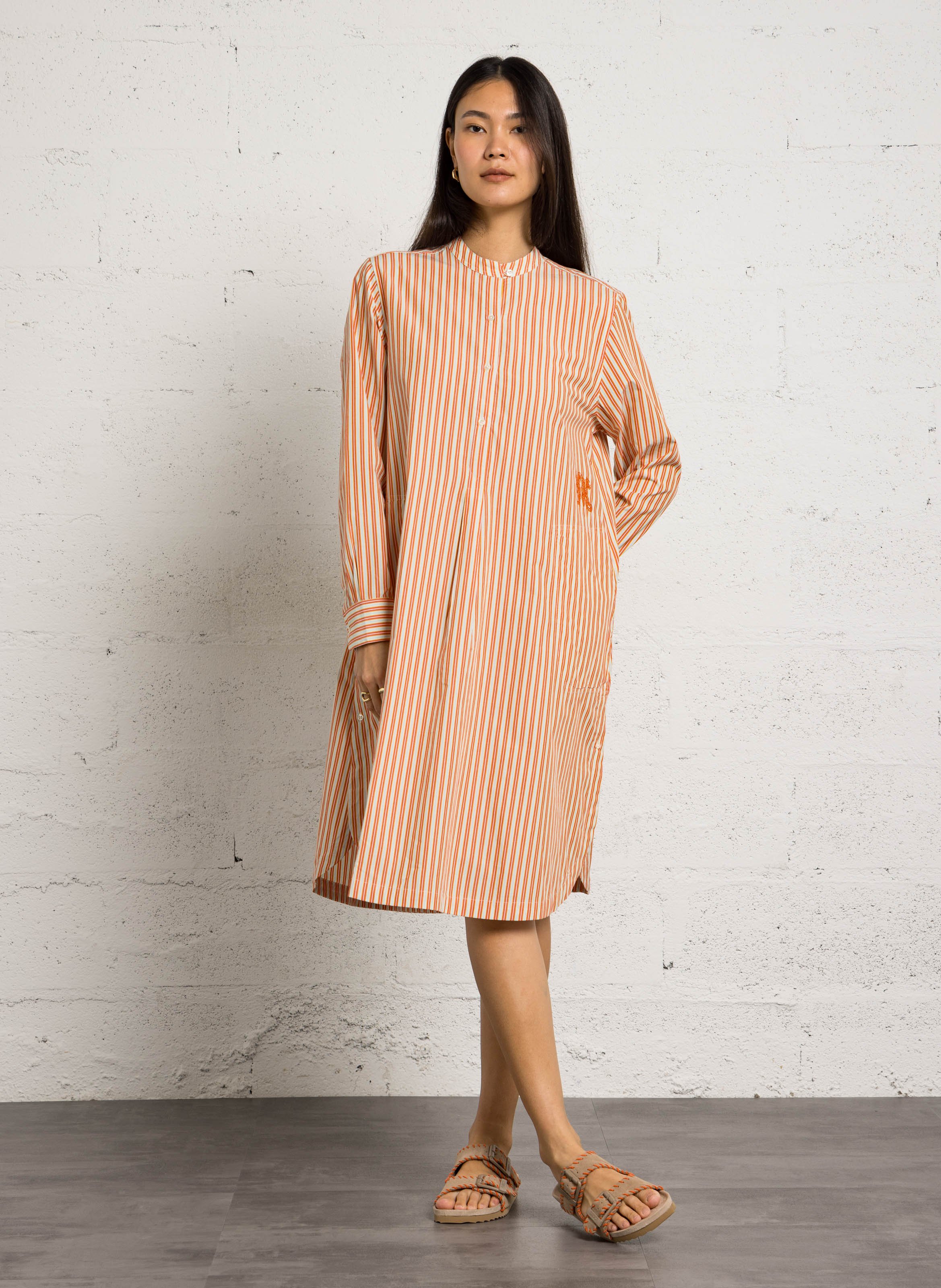 Flache Ledersandalen mit Samt COLORS OF CALIFORNIA Beige