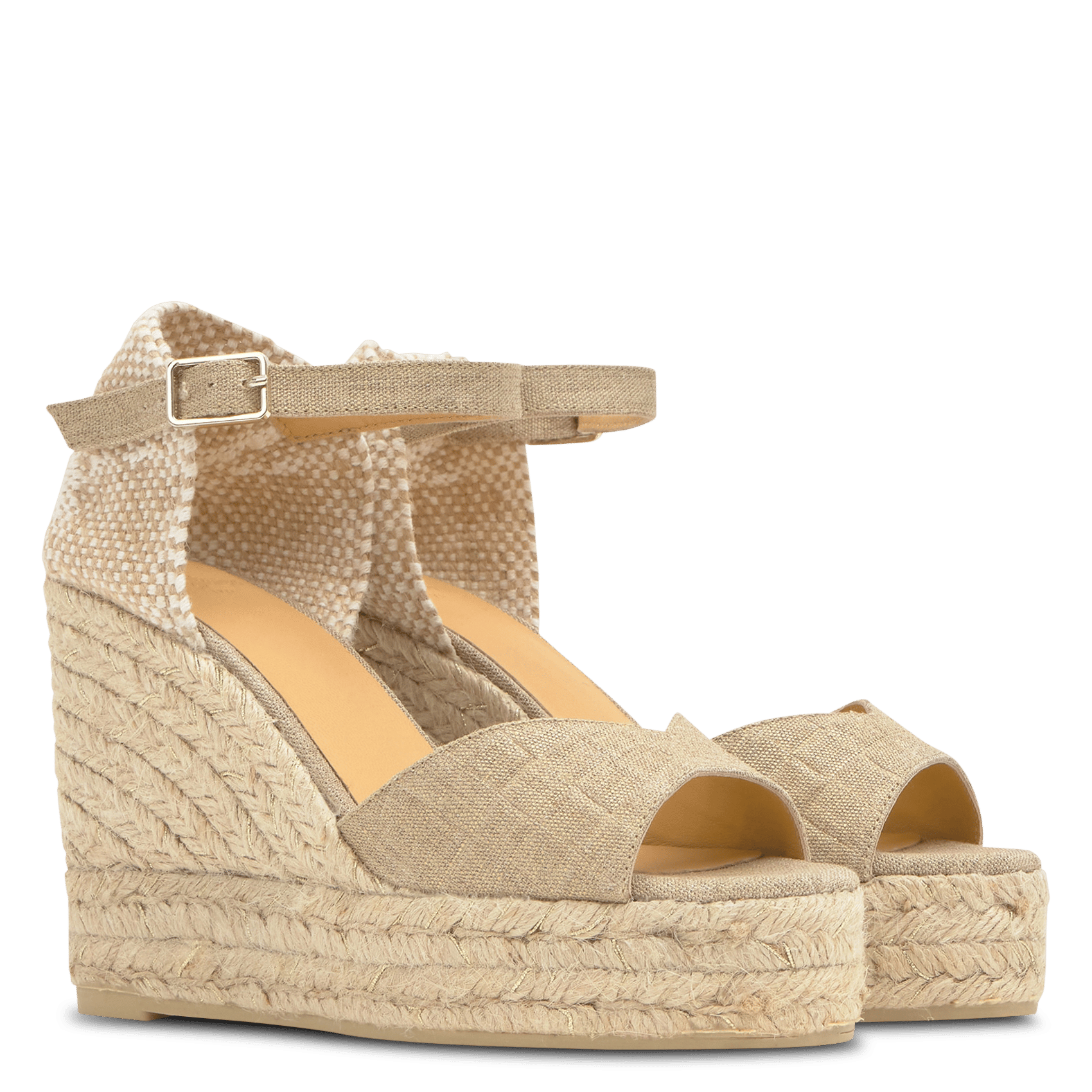 Waffled wedge espadrilles CASTANER Golden