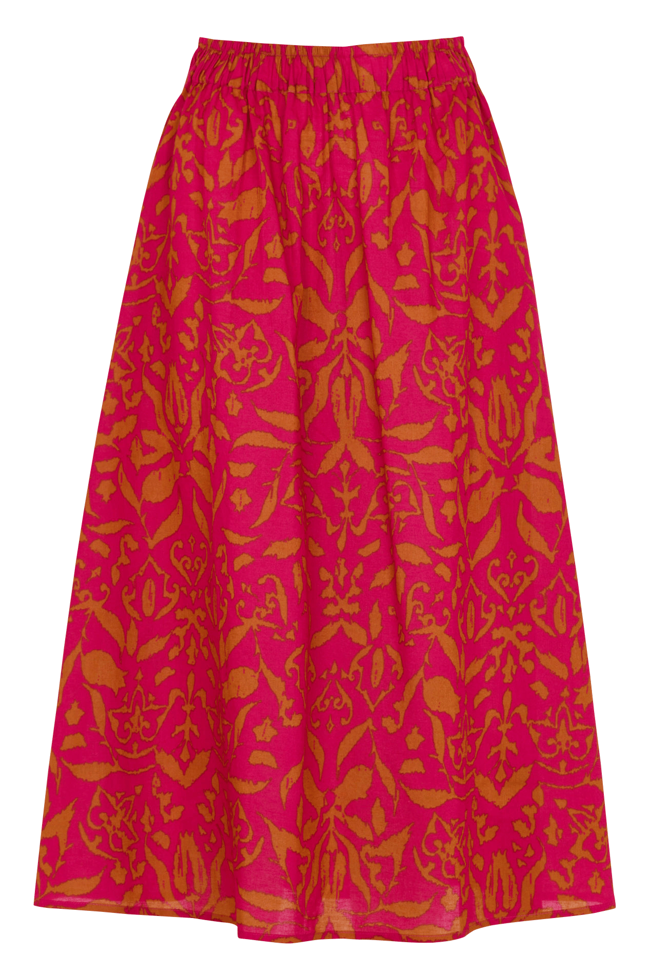Jupe évasée imprimée en coton MAISON 123 Rose