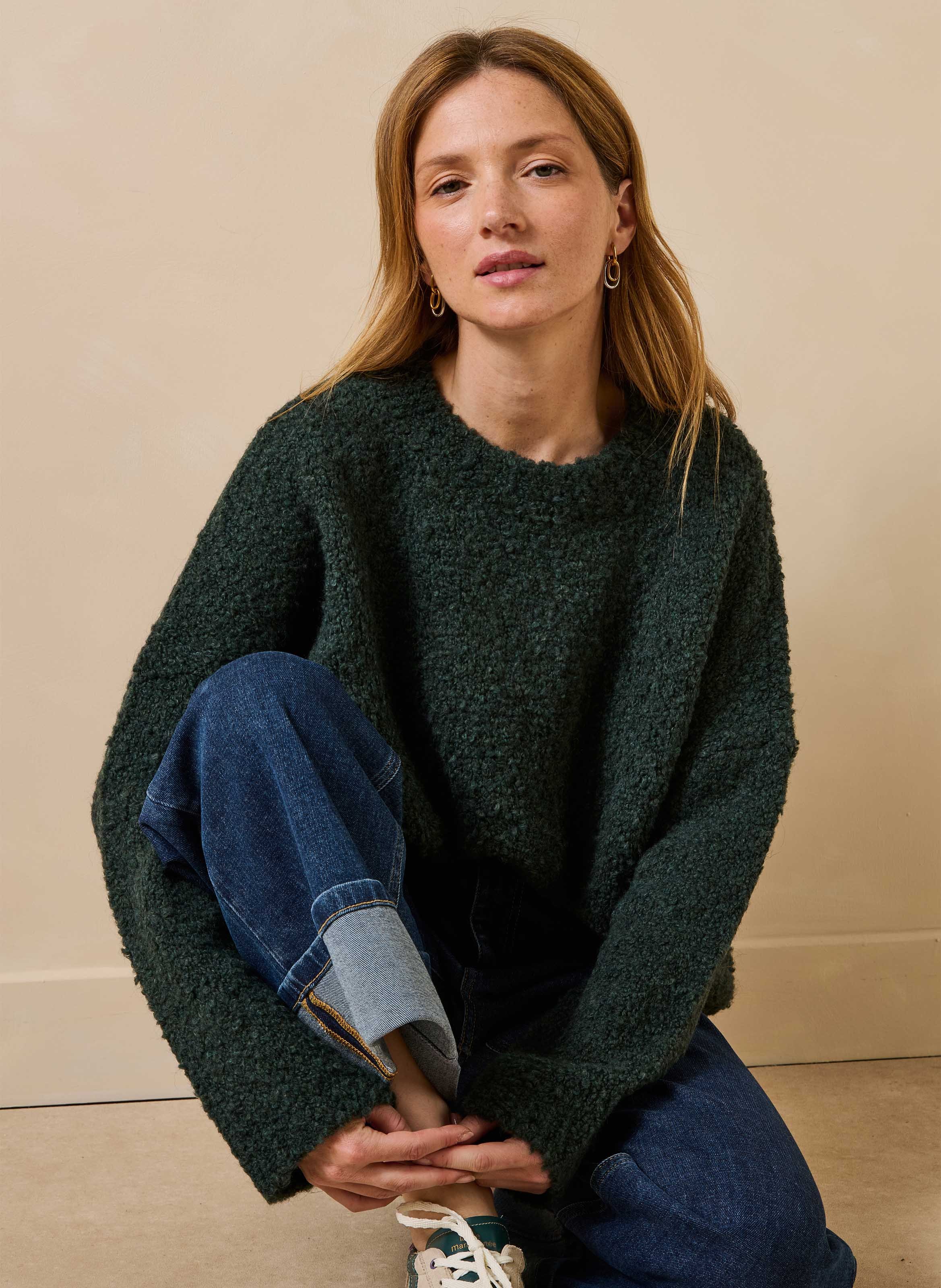 Pull oversize en laine mélangé LA FEE MARABOUTEE