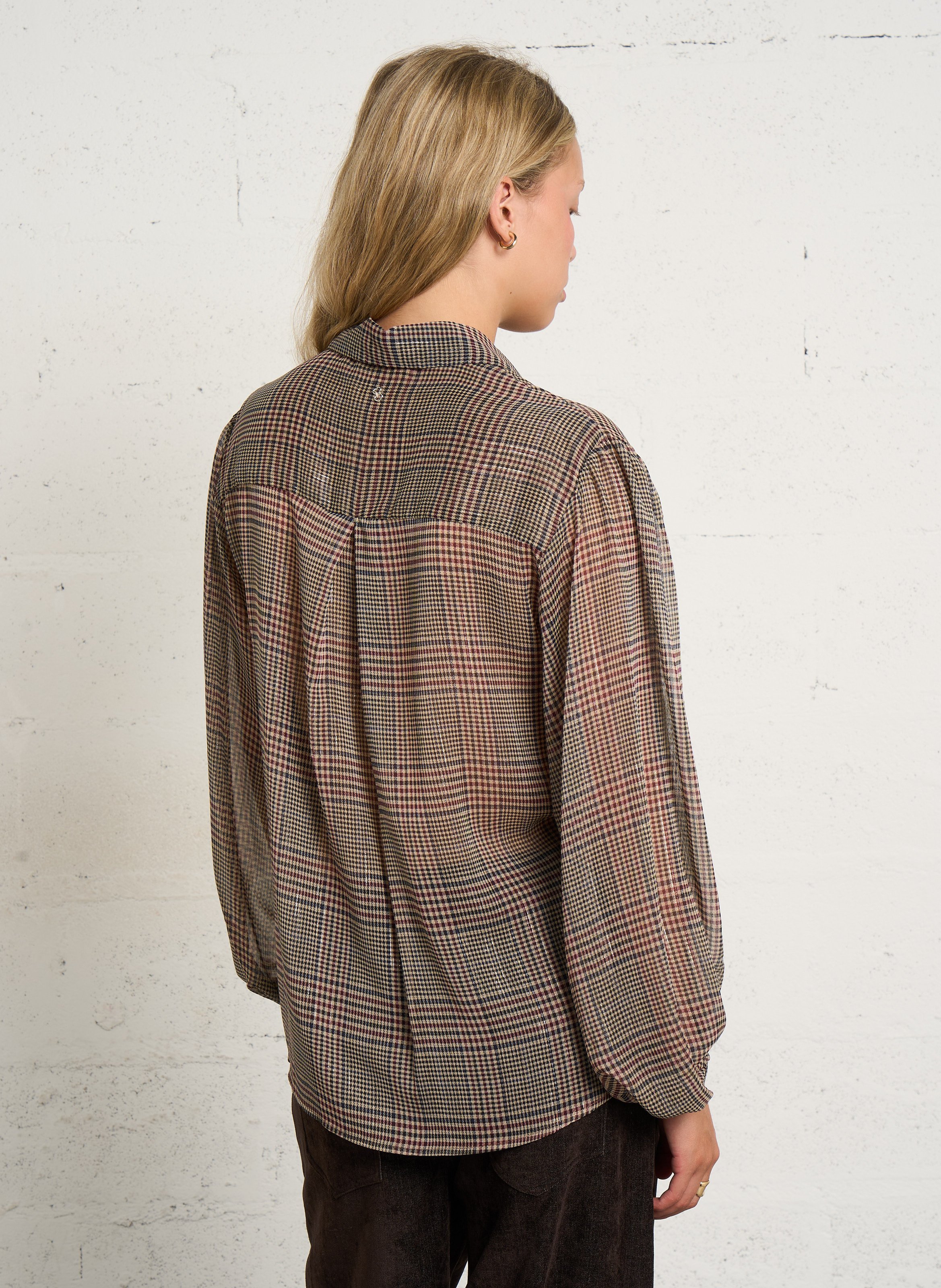 Printed long-sleeved shirt PLEASE Black