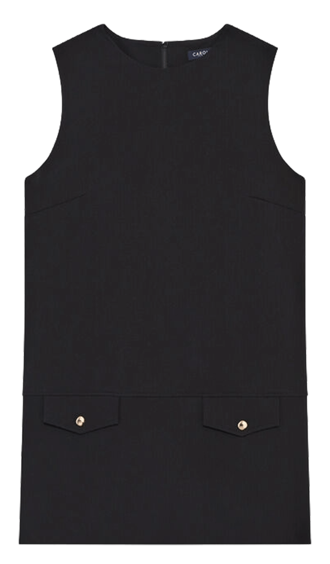 Ärmelloses Kurzkleid mit geradem Schnitt CAROLL Schwarz