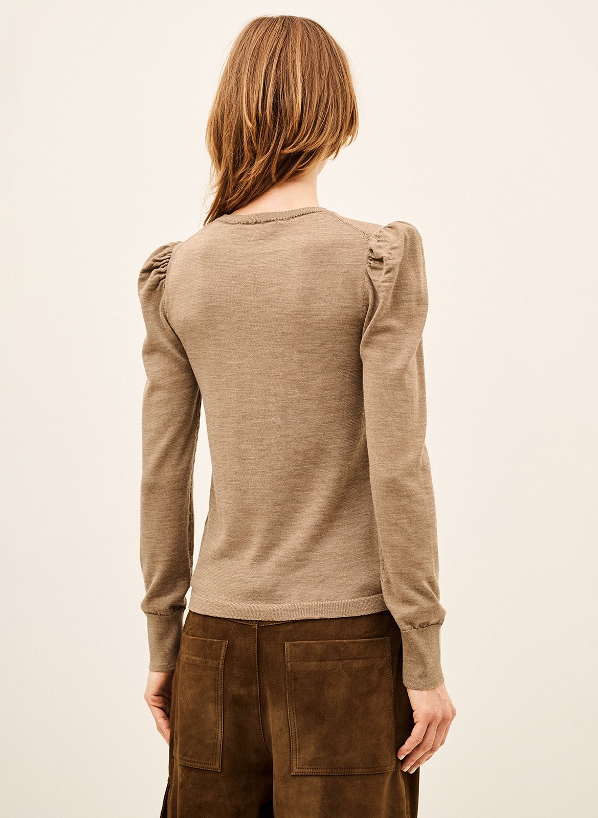 Pull droit uni en laine | Beige BA&SH Femme