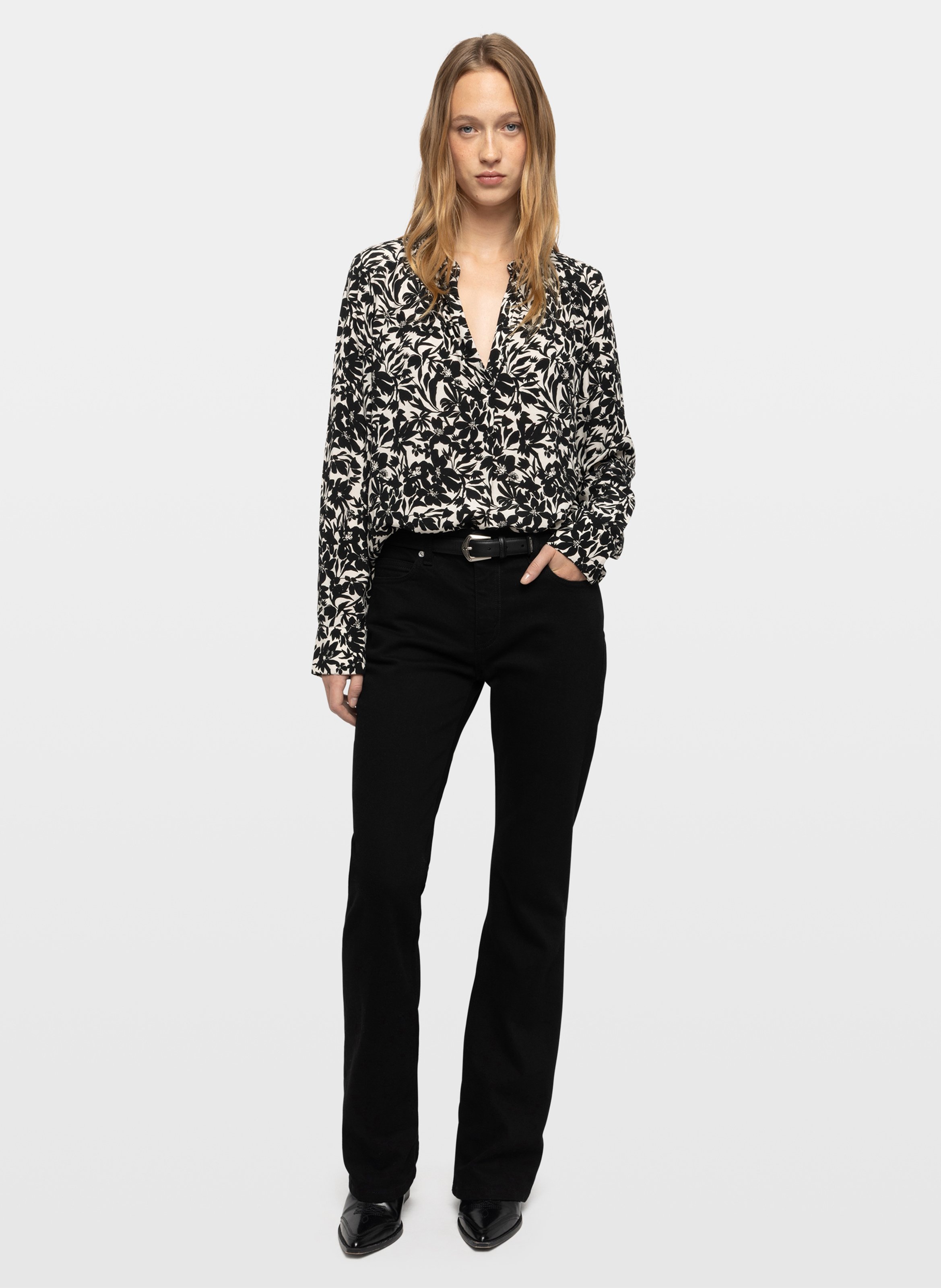 Chemise col classique imprimée ZADIG&VOLTAIRE Noir