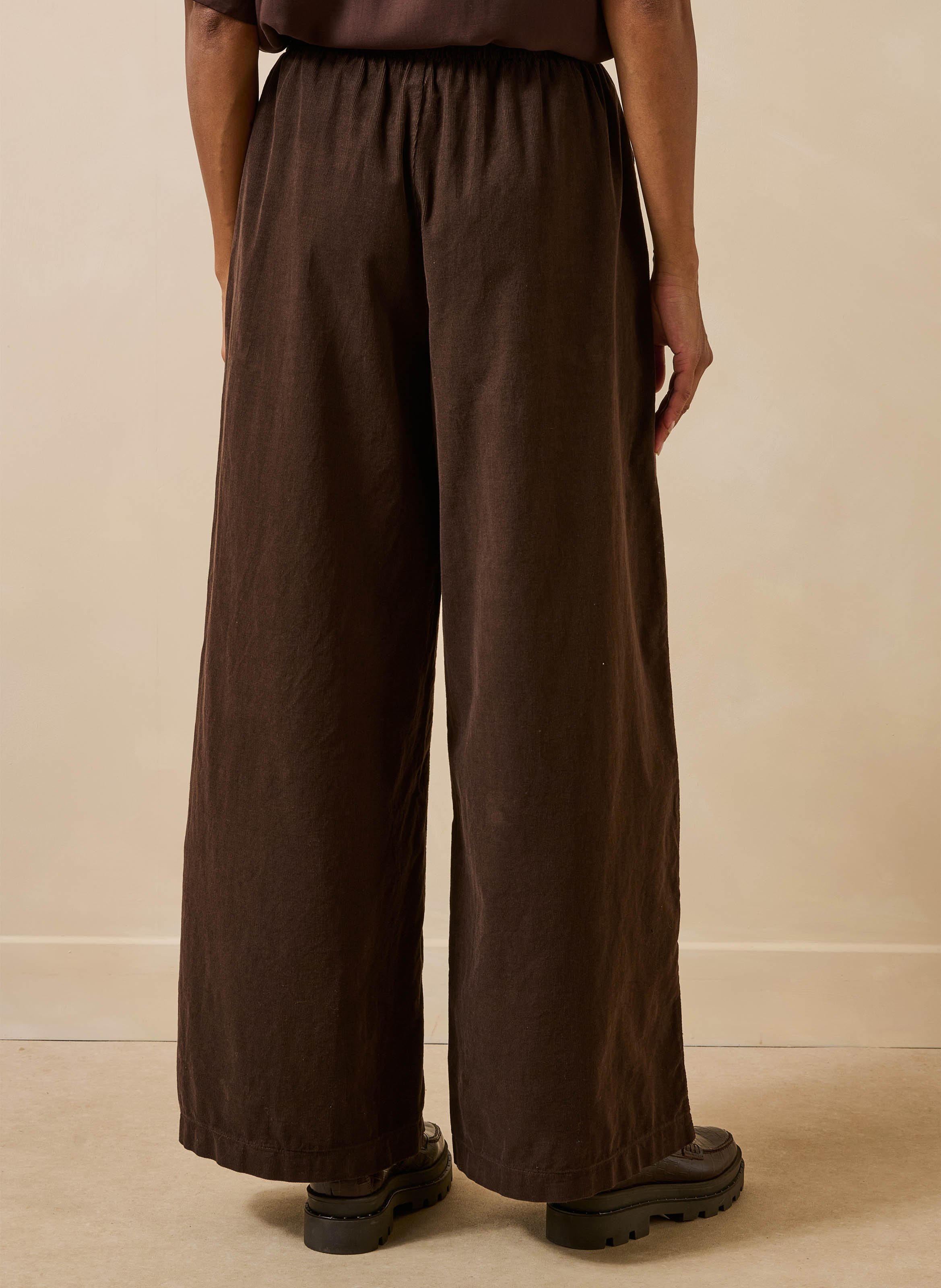 Weite Baumwollhose | Braun LA FEE MARABOUTEE Damen