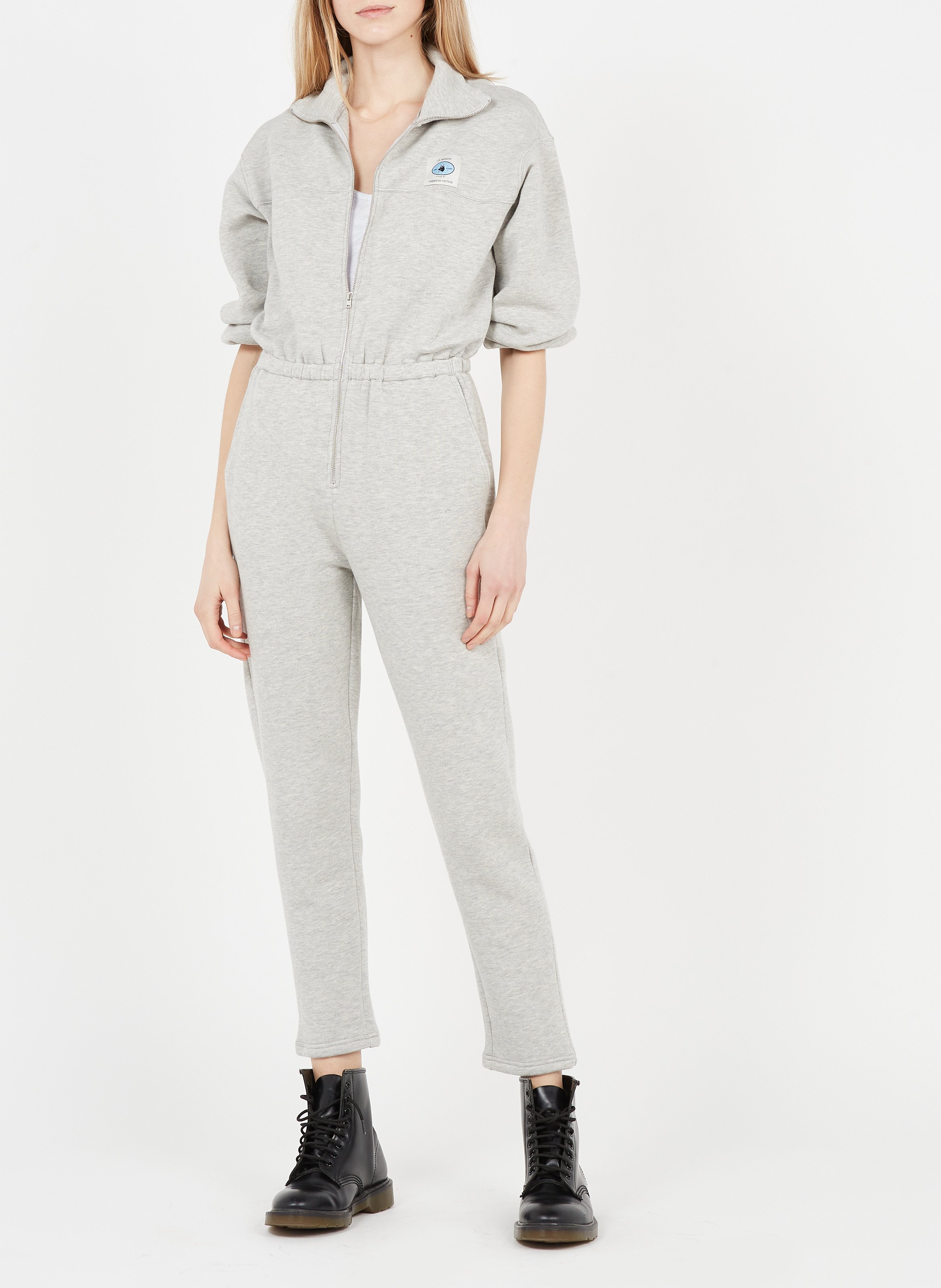 Débardeur col rond droit en coton AMERICAN VINTAGE Blanc