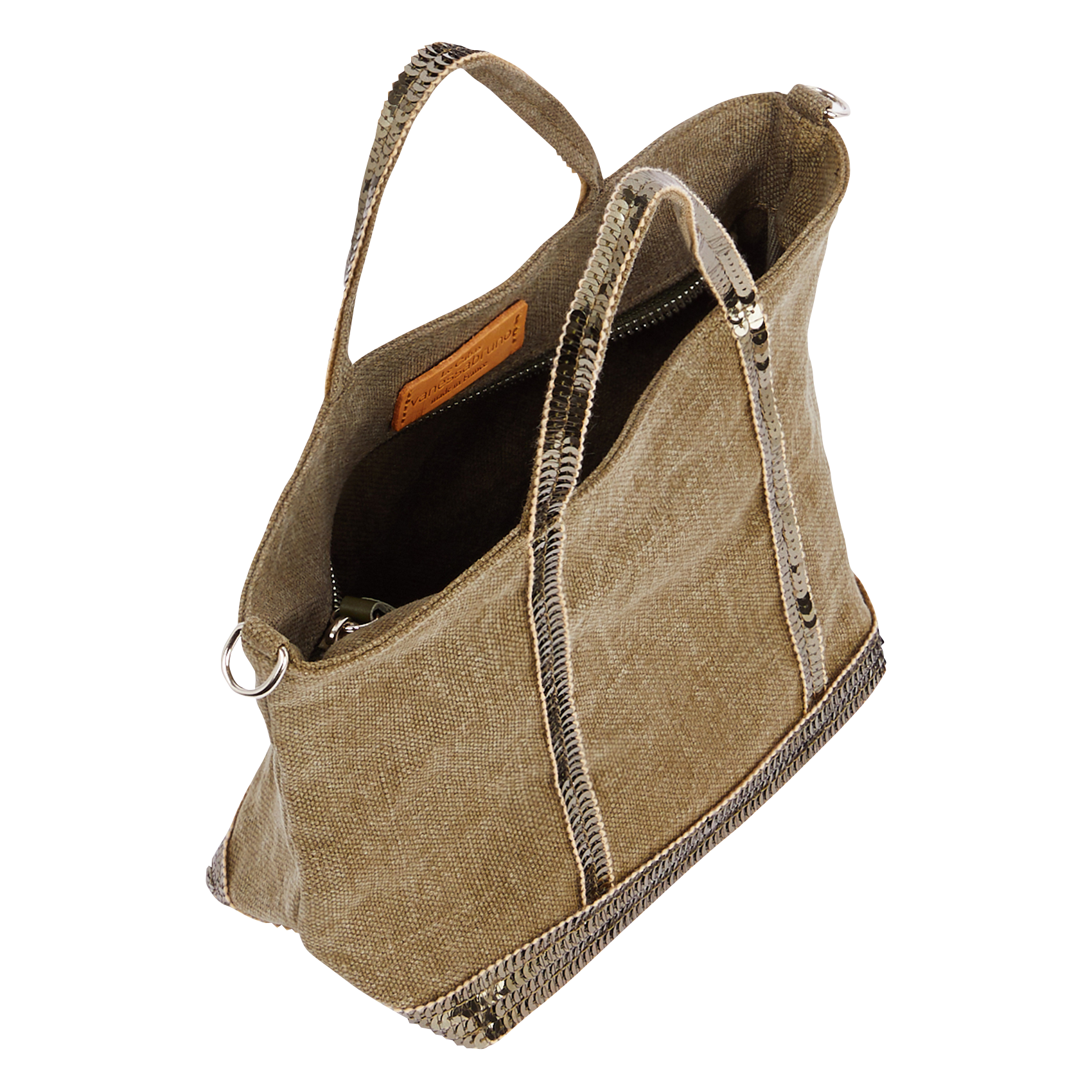 Leinen-Shopper mit Pailletten VANESSA BRUNO Grun