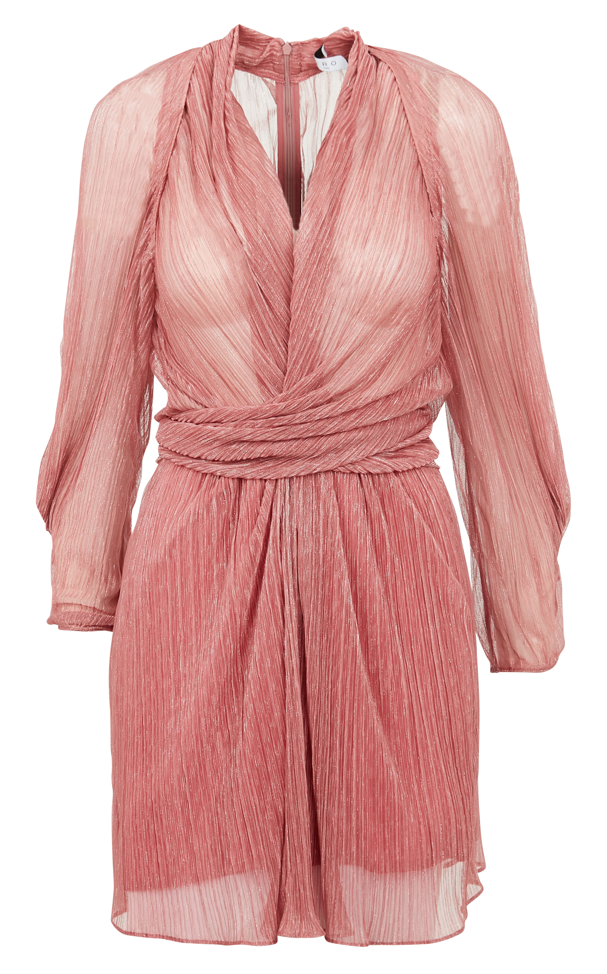 Short pleated V-neck dress IRO Pink