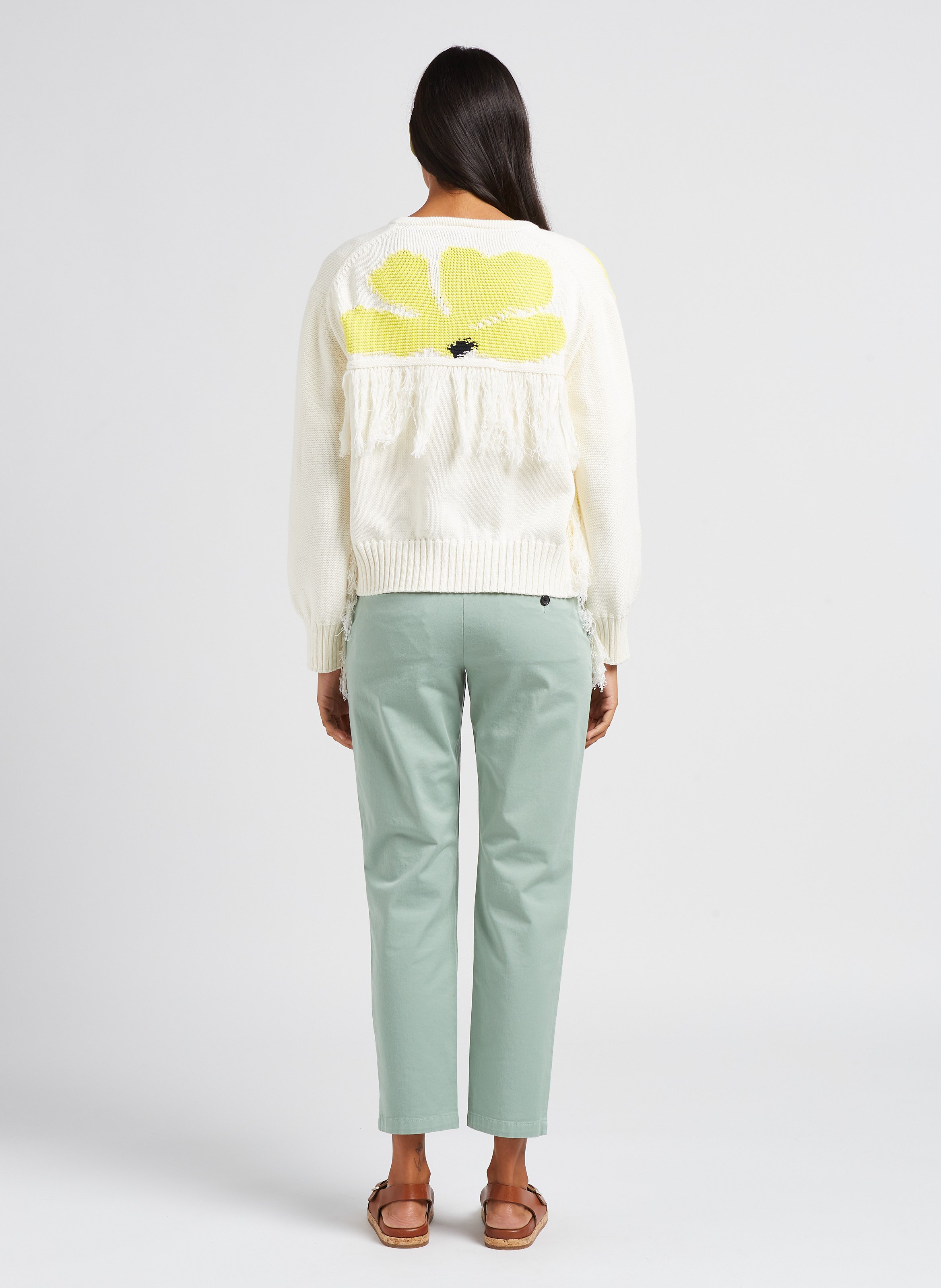 Cropped fringed cardigan PAUL SMITH White