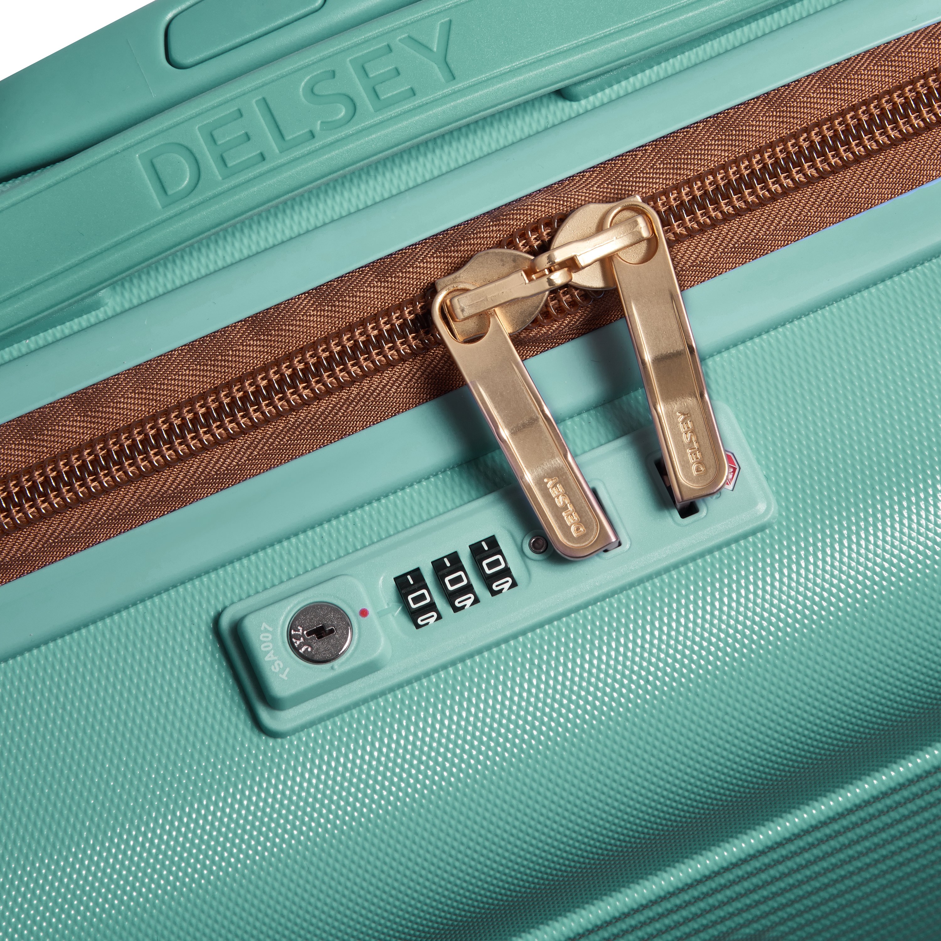 Set of 3 rigid suitcases 55 cm/ 66.5 cm/ 76 cm DELSEY PARIS Green