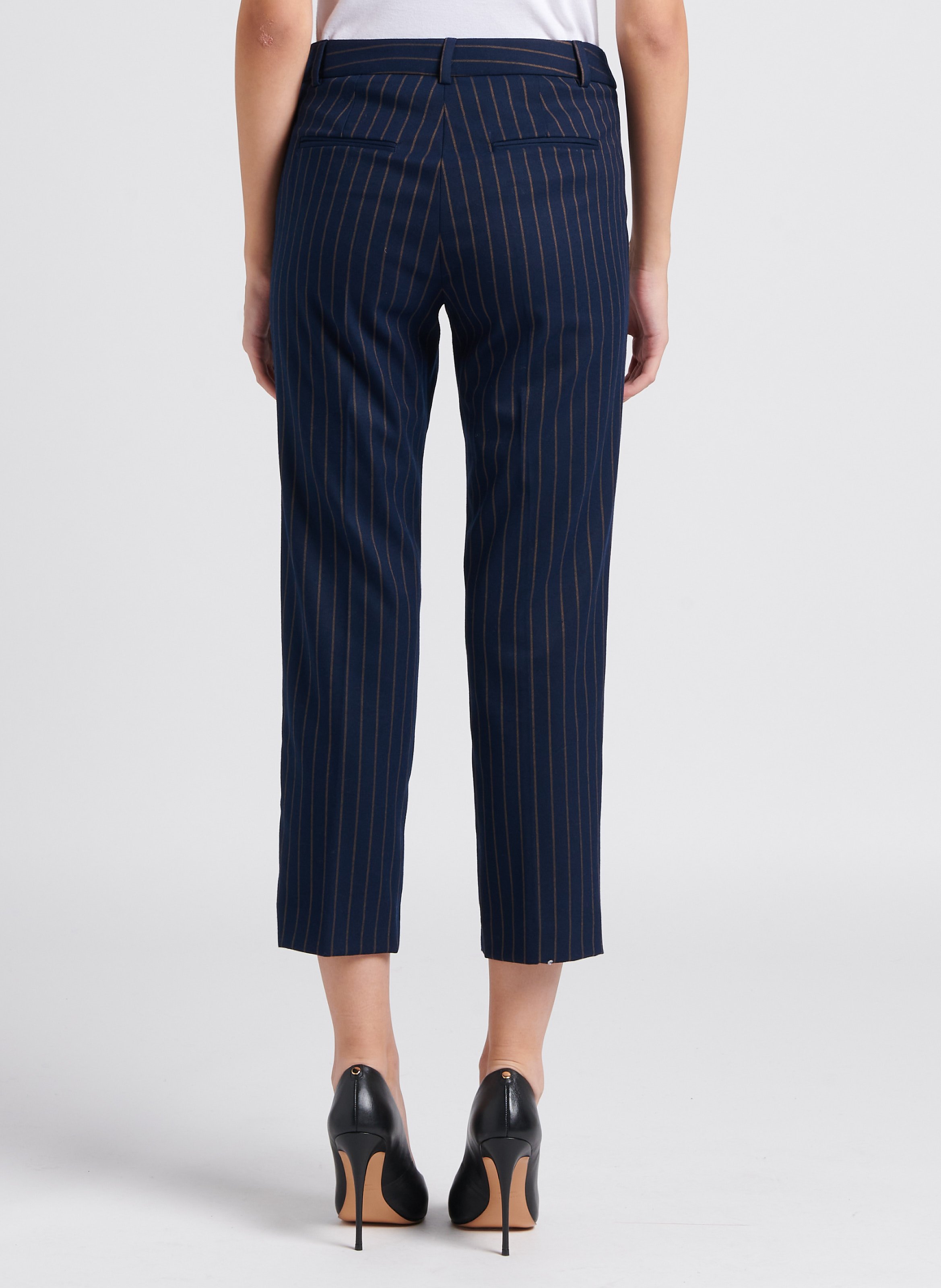 Striped flannel carrot pants MAX&Co. Multicolored