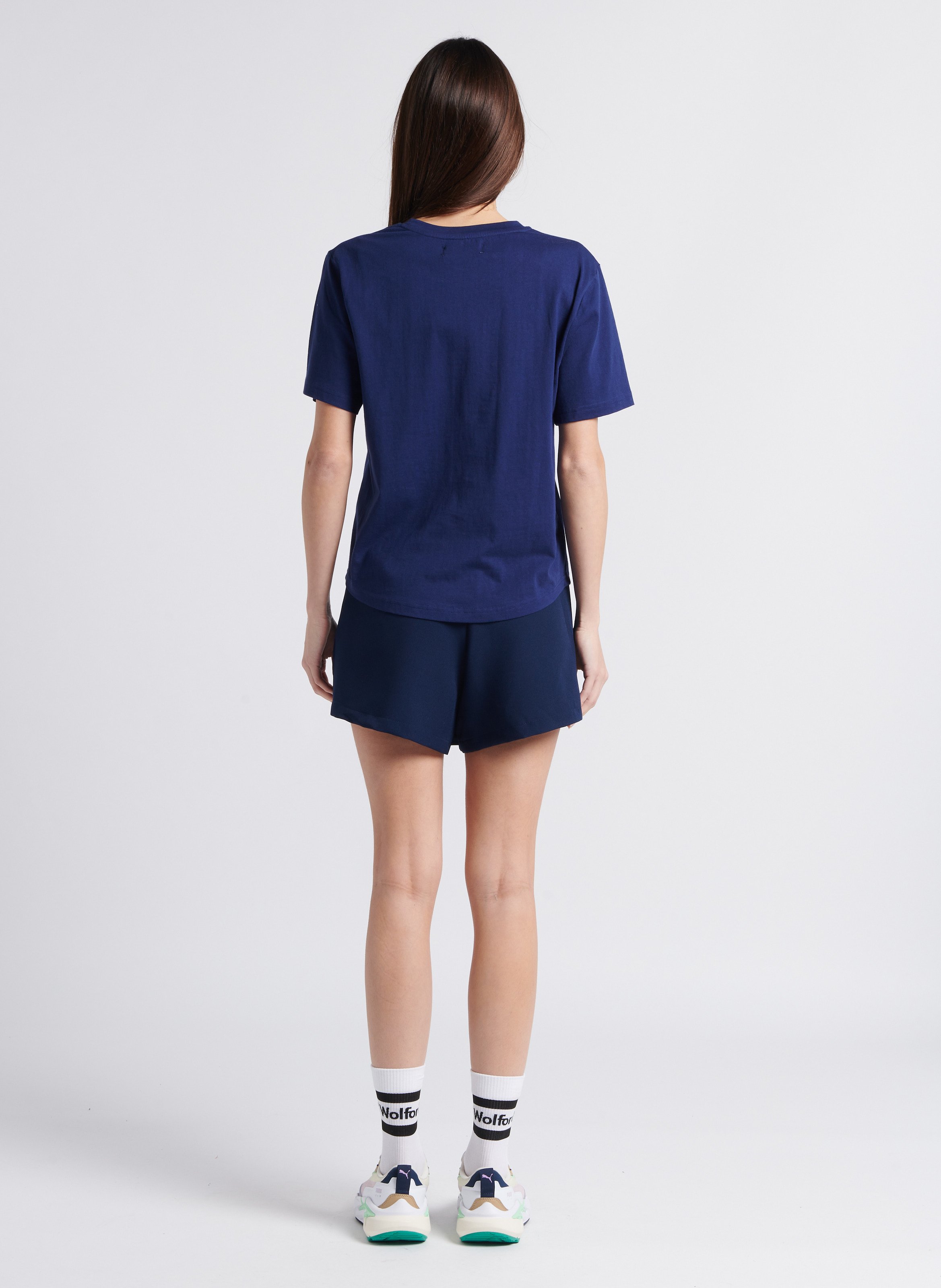 Asymmetrische skort Blauw