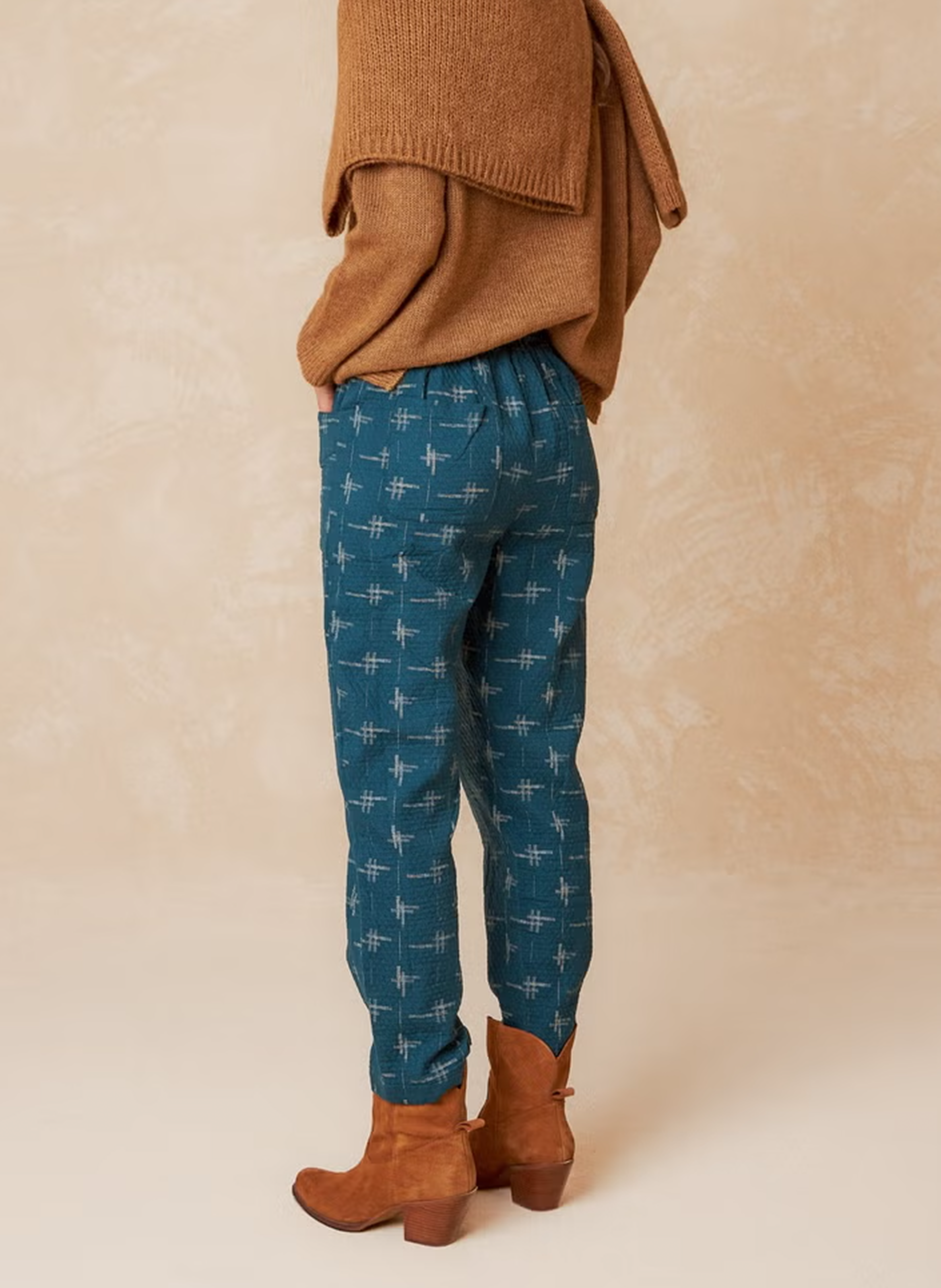 Straight-leg cotton pants INDI & COLD Blue