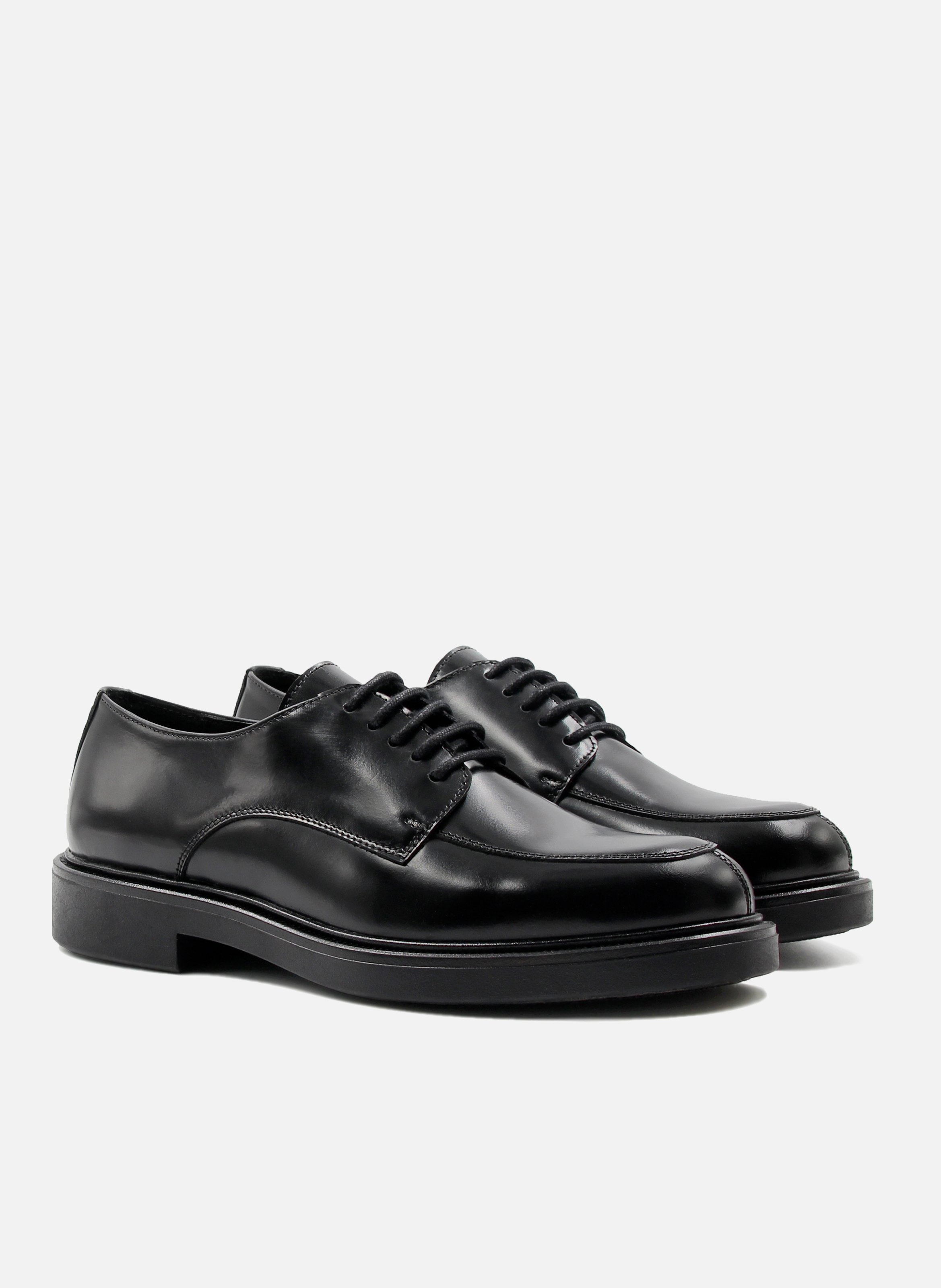 Shiny leather Derby shoes JULES & JENN Black