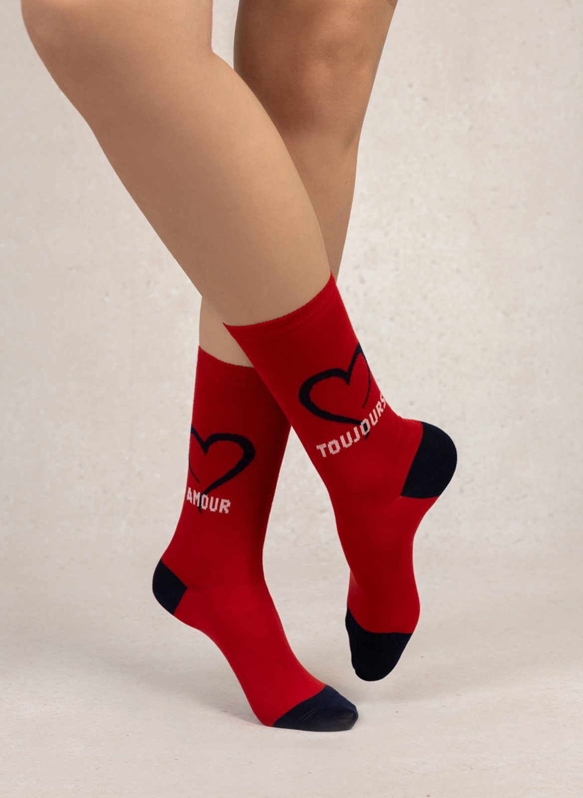 Printed cotton-blend socks BLEUFORET Red