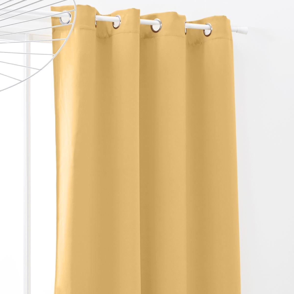 Plain blackout curtain with eyelets TODAY LINGE DE MAISON Yellow