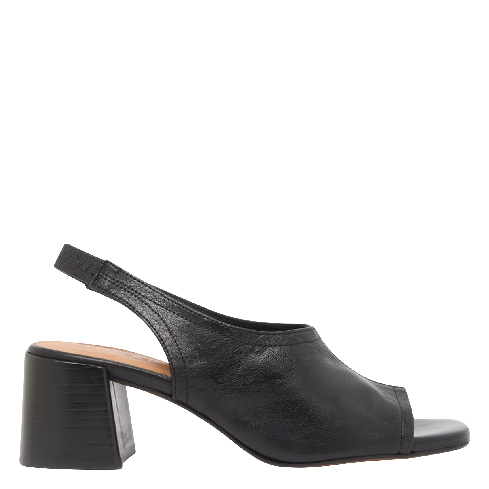 Leder-Mules mit Absatz JONAK Schwarz