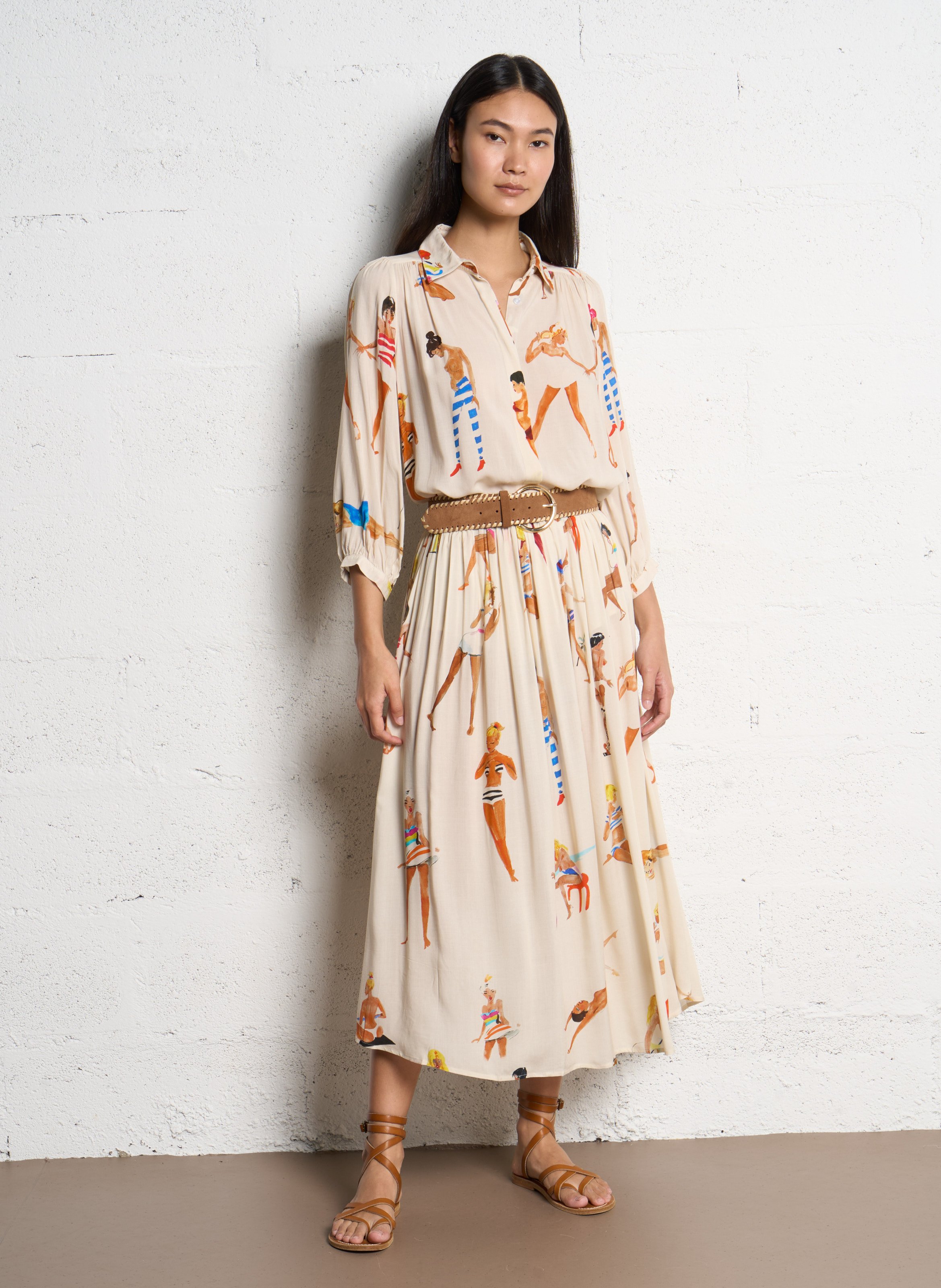 Gürtel aus Veloursleder SUD EXPRESS Braun