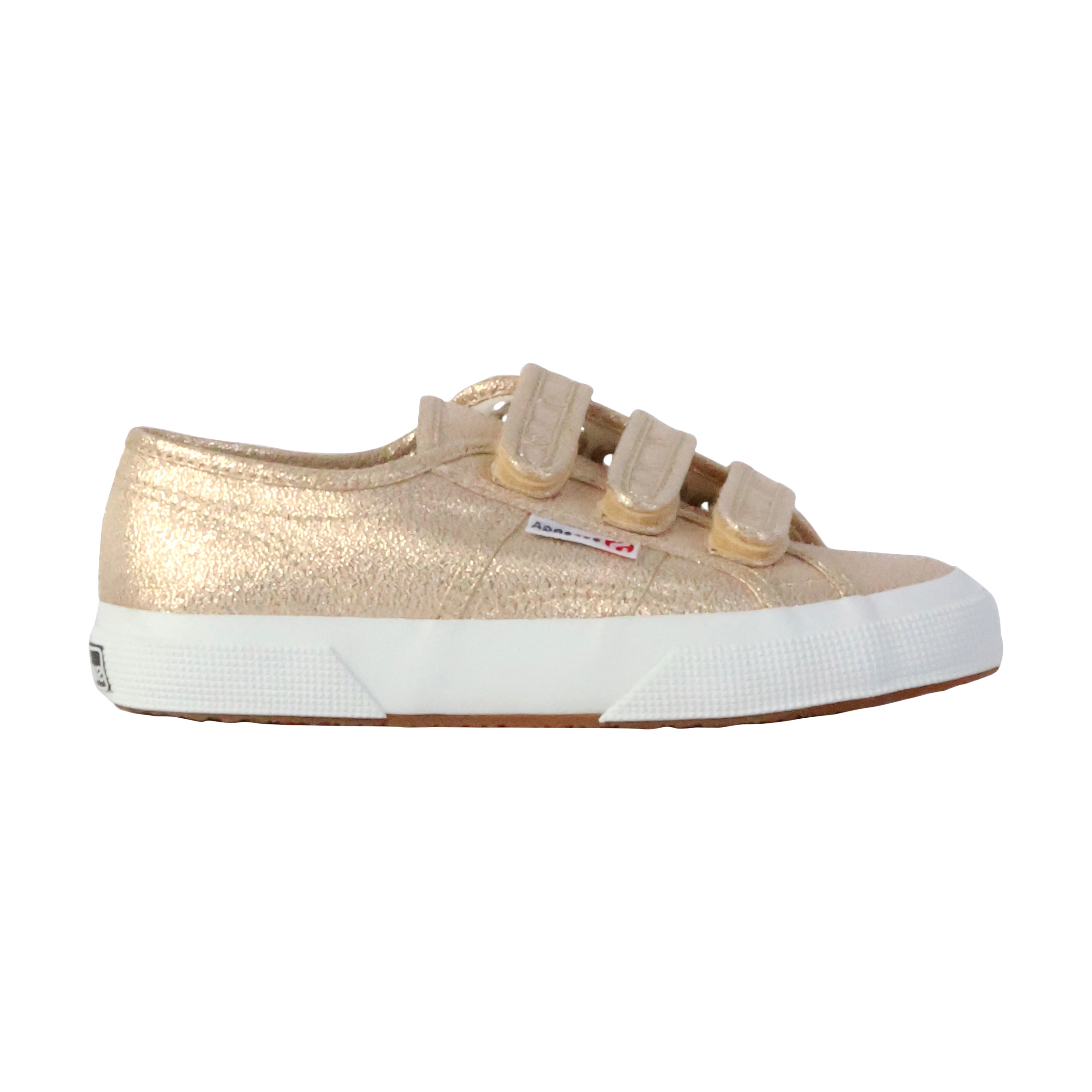 Superga Straps Lame Low-Top Sneakers with Velcro Closure SUPERGA Golden