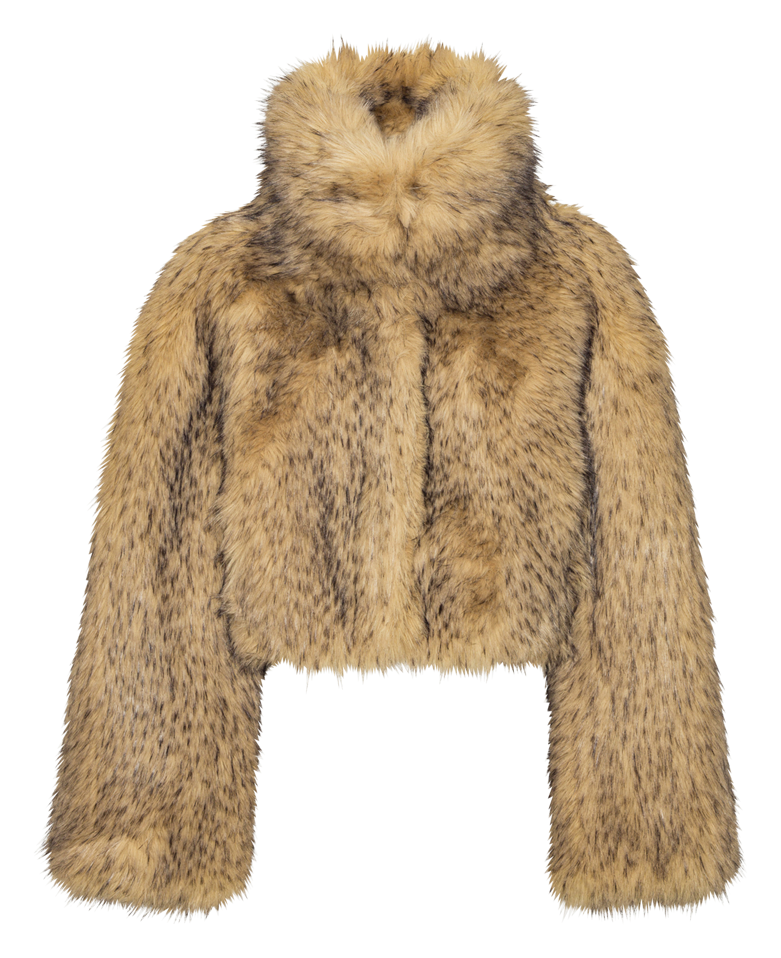 Veste col montant aspect fourrure  ROTATE Beige