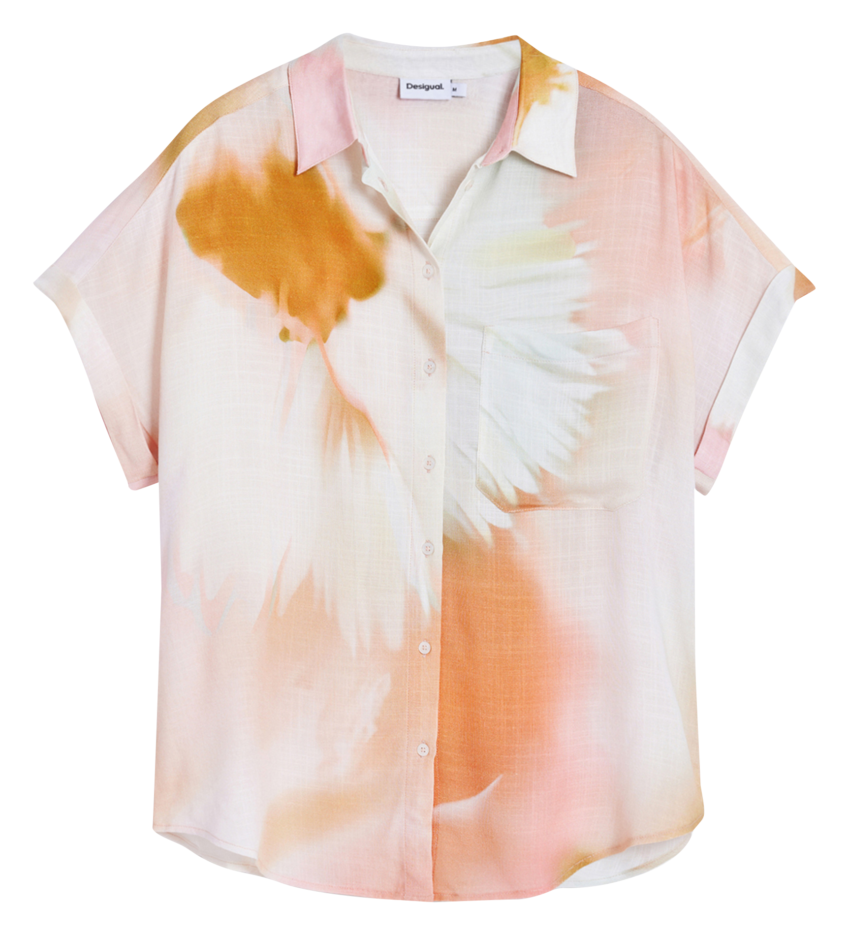 Fluid tie-dye printed shirt DESIGUAL White