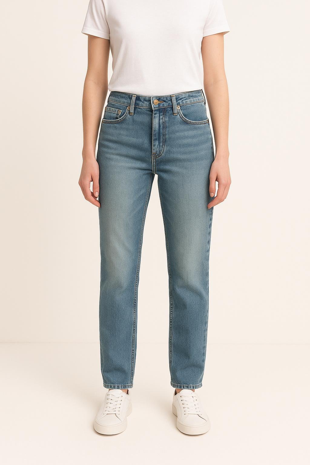 Cropped slim jeans with studs LEVI'S - Seconde main Blue