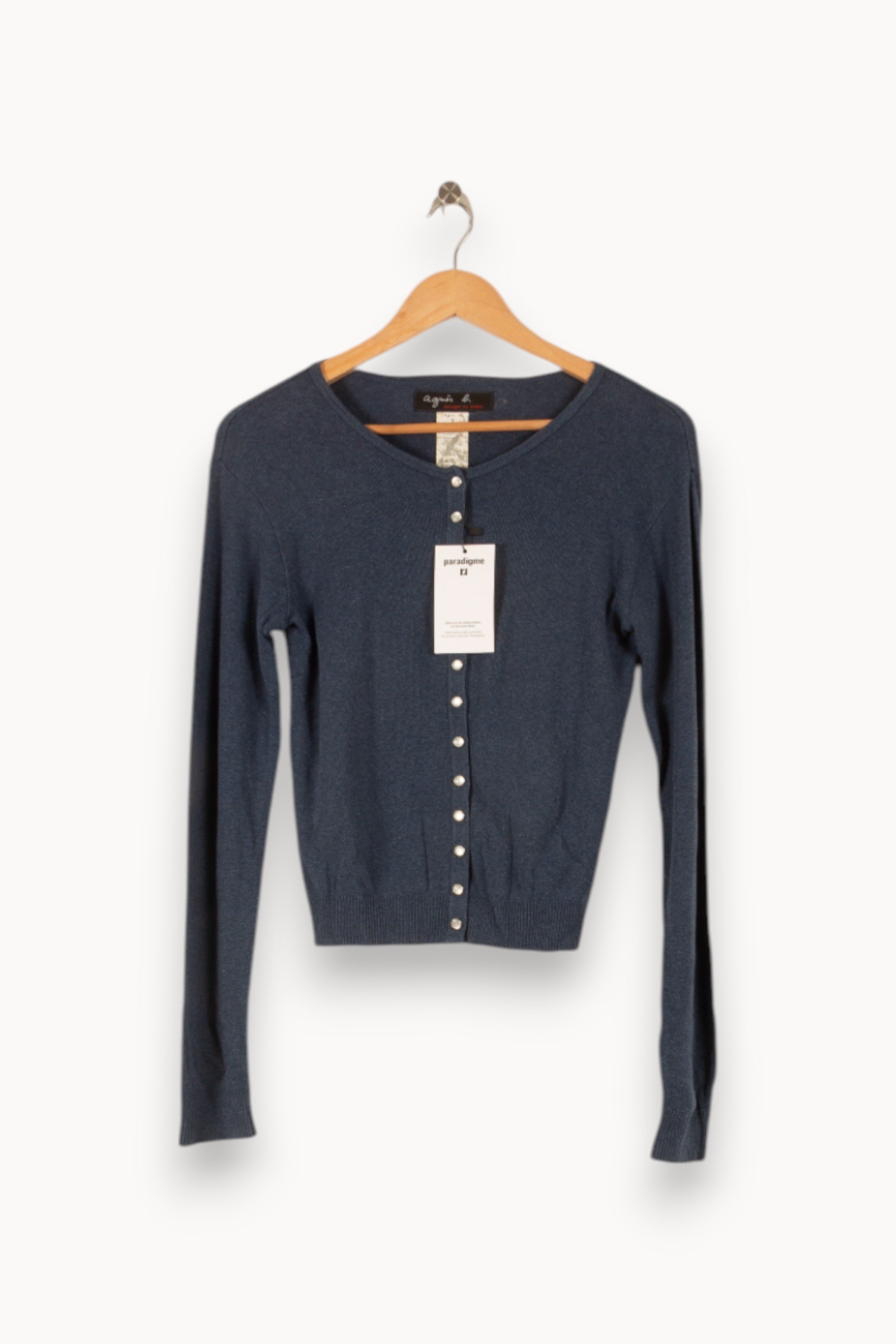 Tommy Badge T-shirt AGNES B. - Seconde Main Blue