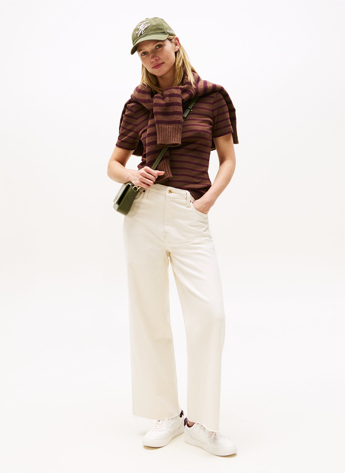 Baskets basses en cuir TOMMY HILFIGER Blanc