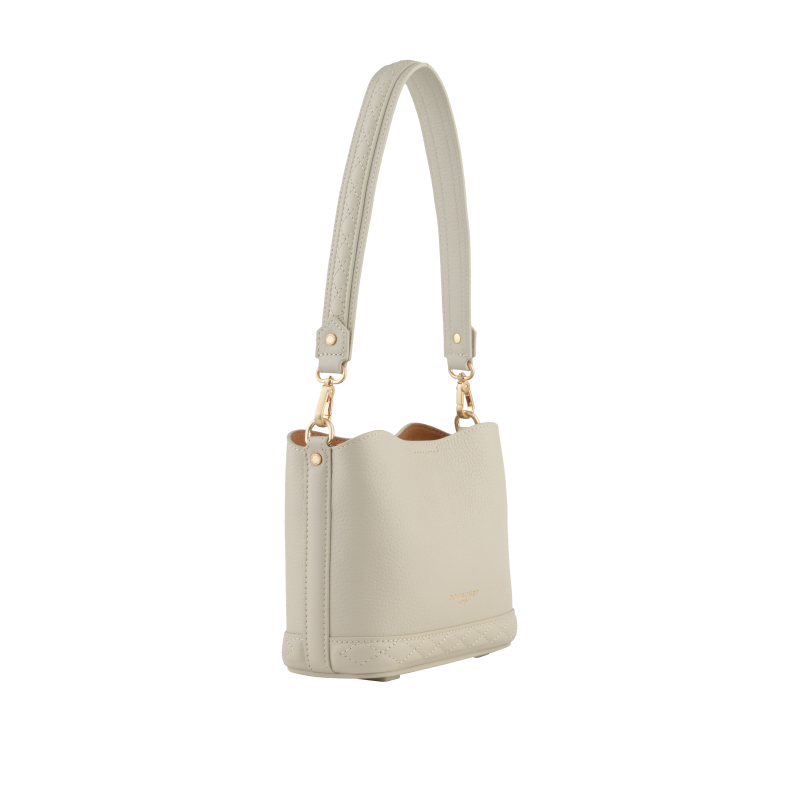 Satchel - cowhide leather POURCHET Beige