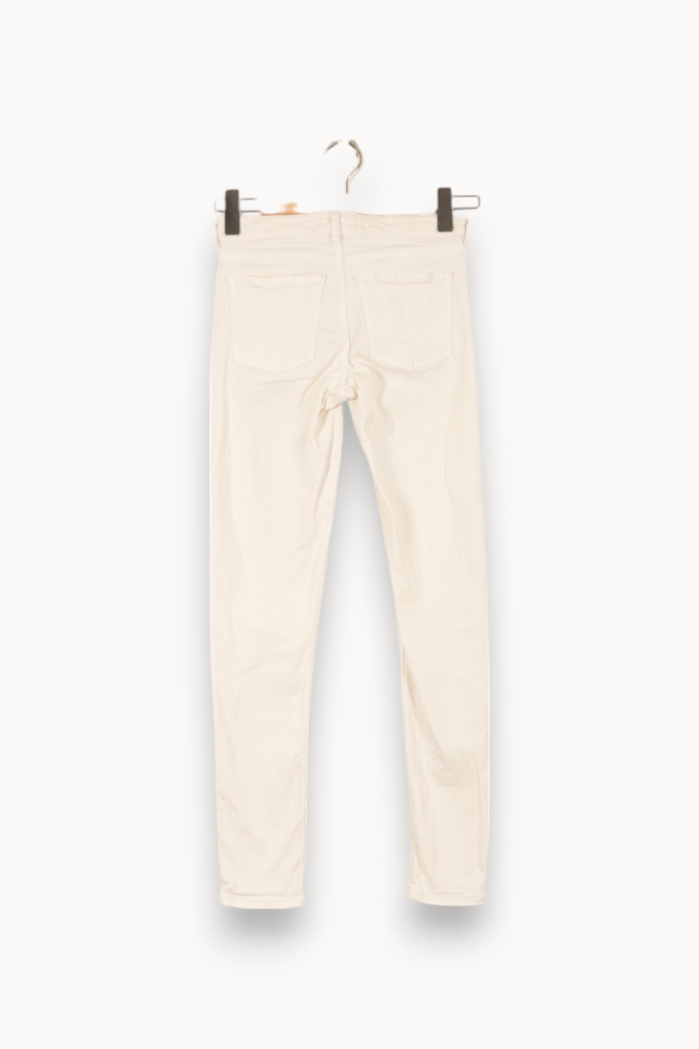 Cropped slim jeans with studs ACNE STUDIOS - Seconde Main White