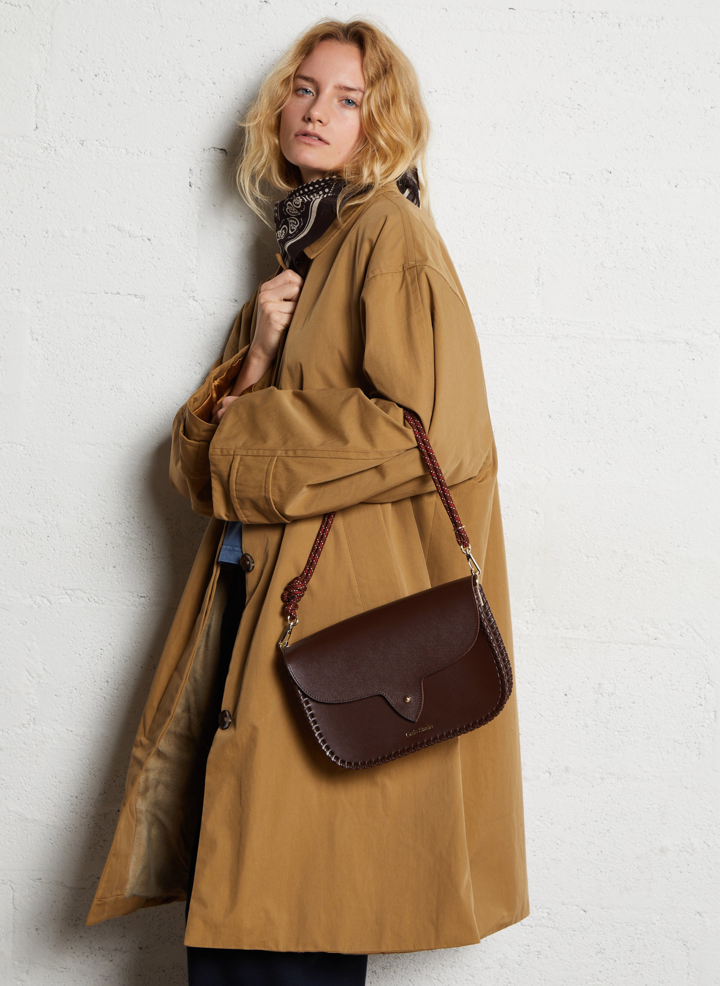 Sac bandoulière en cuir CRAIE STUDIO Marron